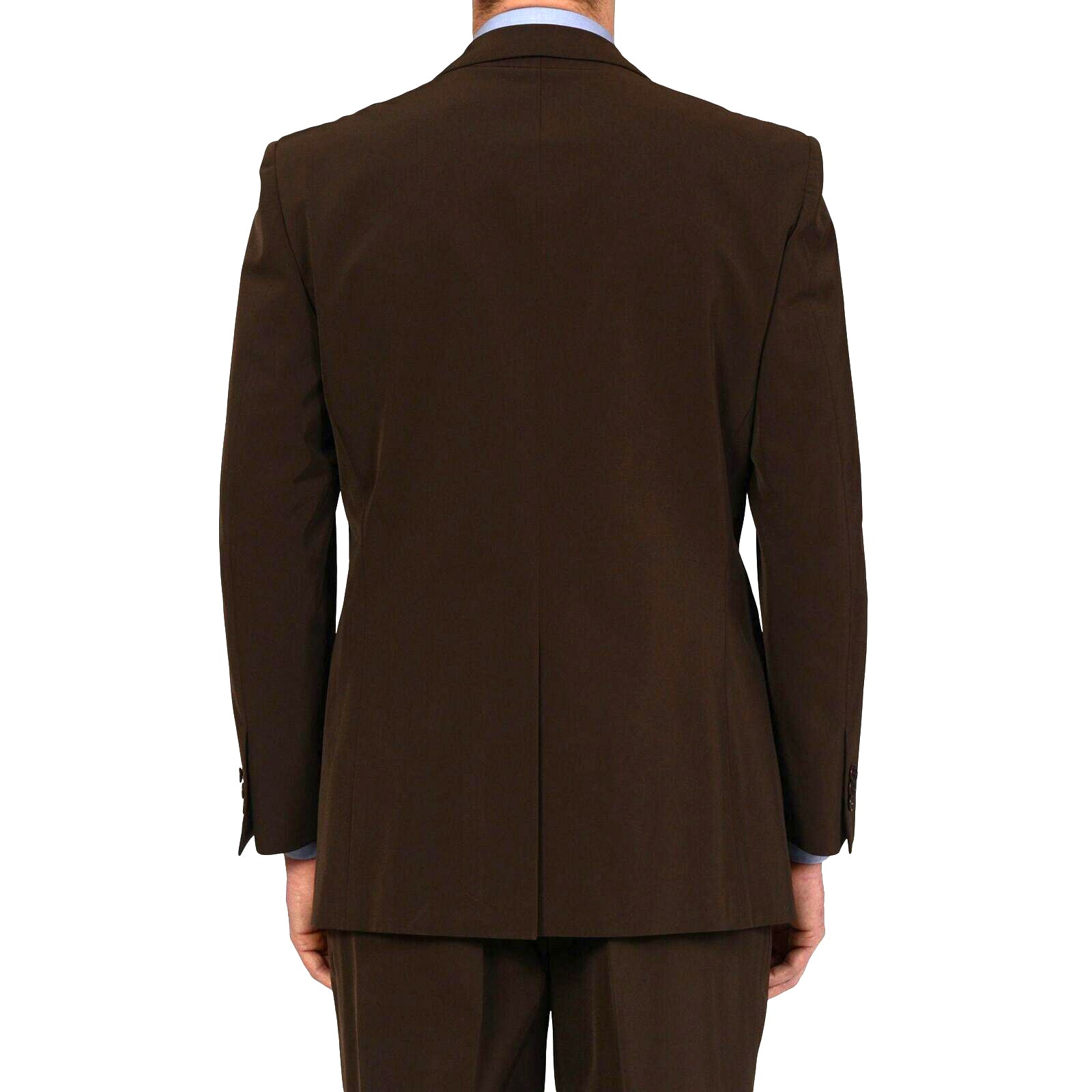 D'AVENZA Roma Handmade Brown Polyester Suit EU 52 NEW US 42 D'AVENZA