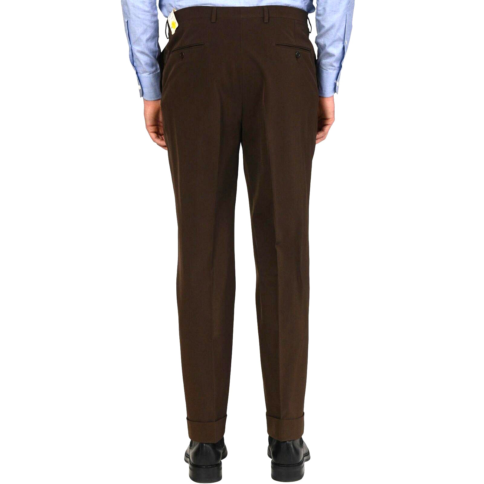 D'AVENZA Roma Handmade Brown Polyester Suit EU 52 NEW US 42 D'AVENZA