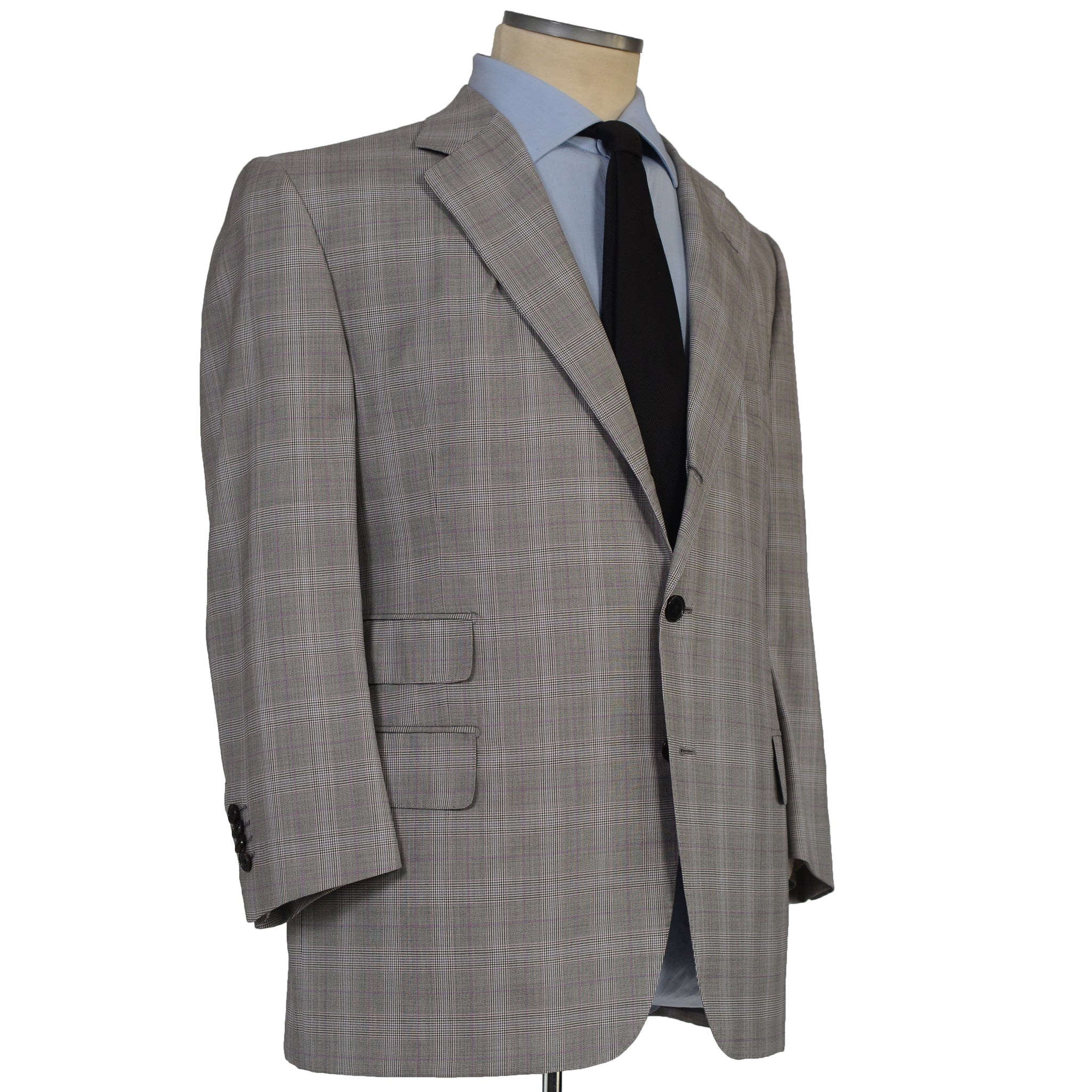 D'AVENZA Handmade Gray Cashmere Silk Suit EU 60 NEW US 50 Short D'AVENZA