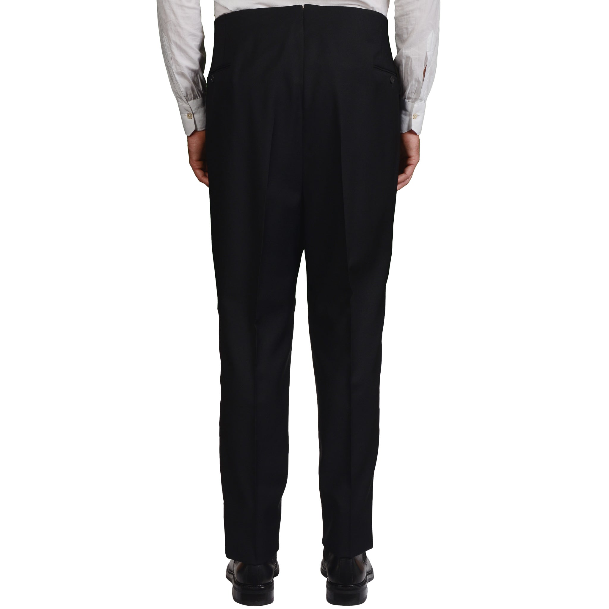 BIJAN Handmade Black Wool Mohair DB Tail Coat Frock Suit EU 58 NEW US 48 Luxury BIJAN