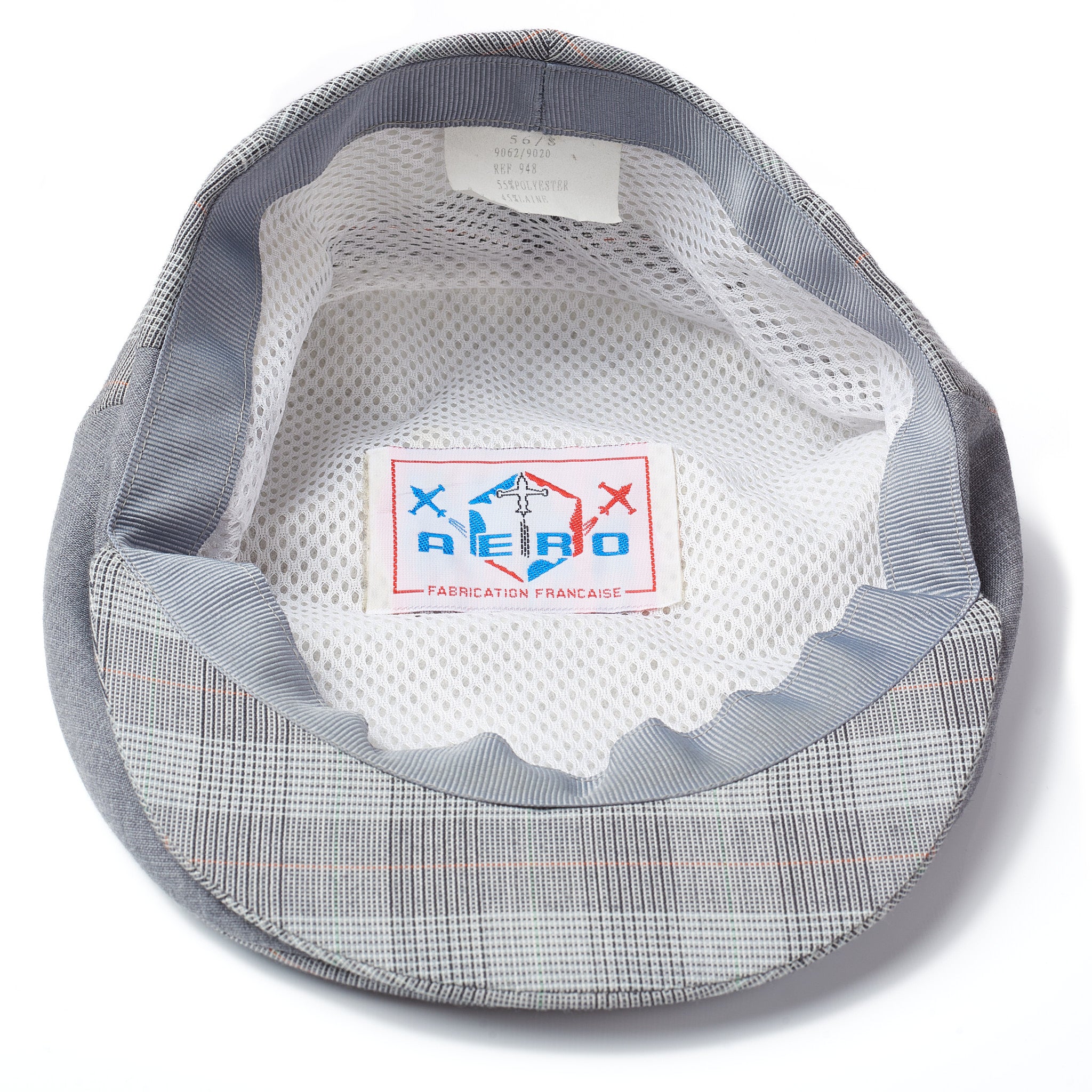 AERO France Gray Prince of Wales Wool Blend Snap Flat Cap Size 56 / S AERO