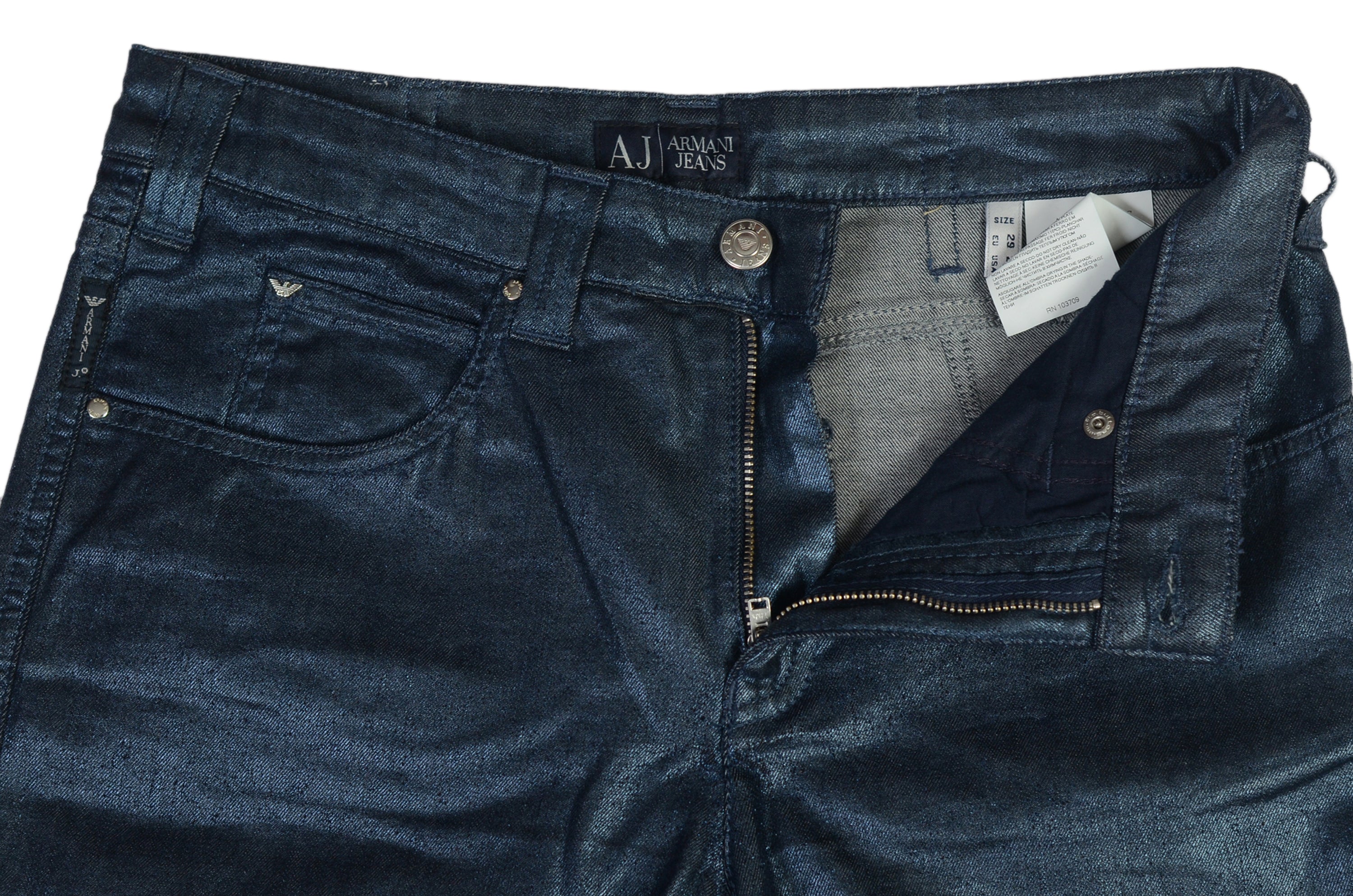 AJ ARMANI JEANS Blue Cotton Stretch Jeans Pants NEW US 29 WOMEN'S BOUTIQUE