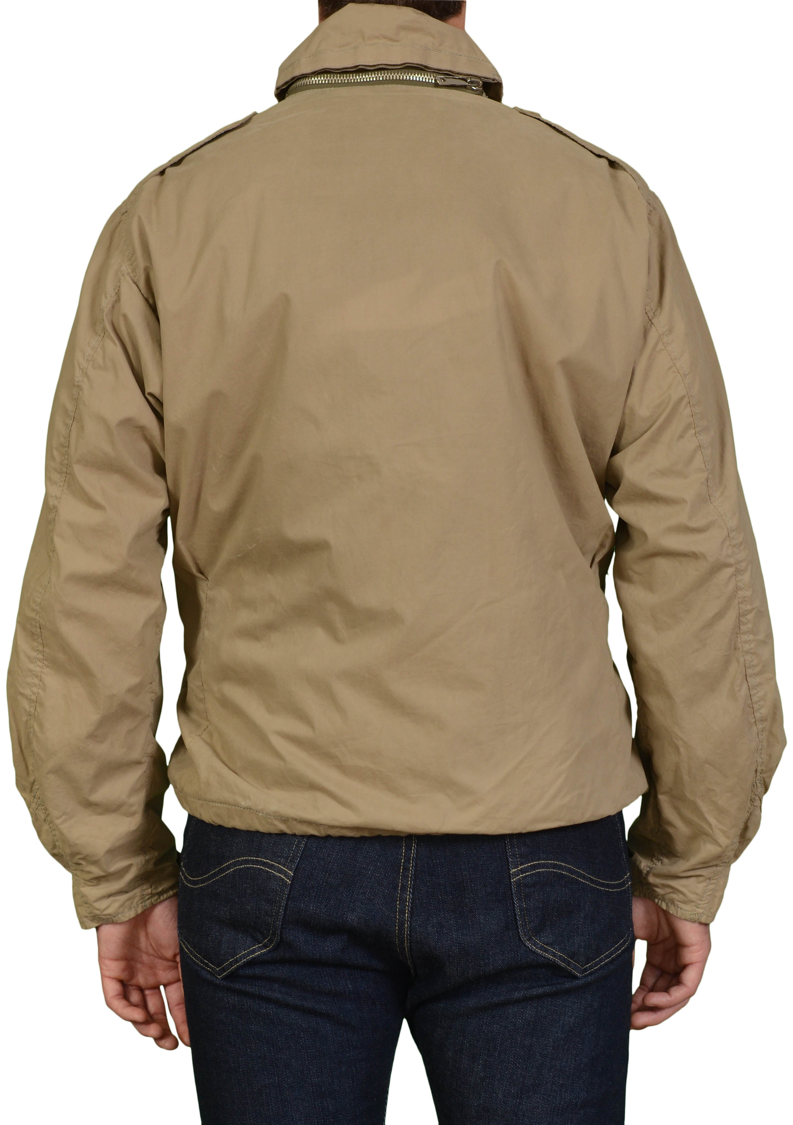 ALESSANDRO DELL'ACQUA Olive Green Cotton Hidden Hooded Field Jacket EU 50 US M ALESSANDRO DELL'ACQUA