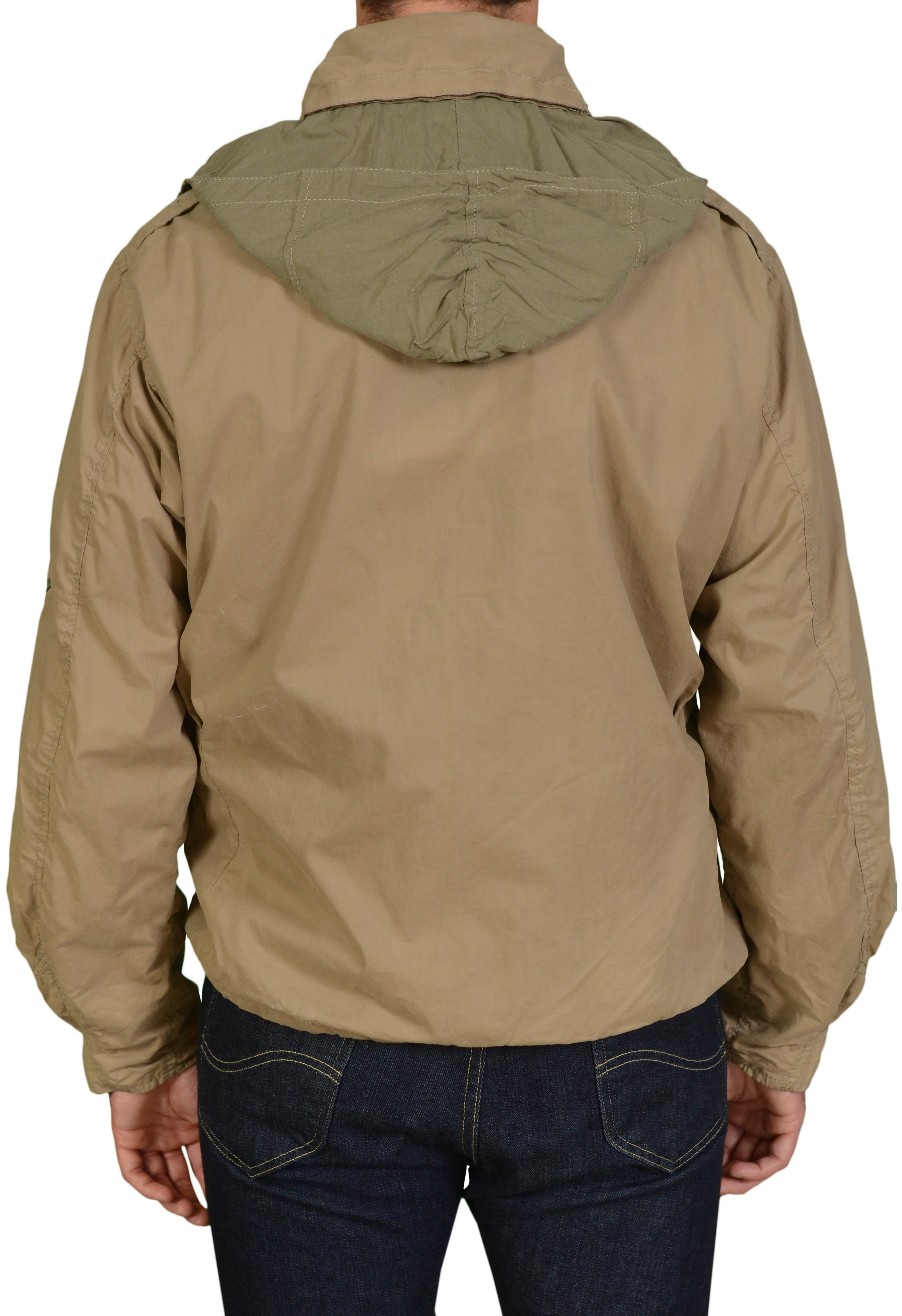 ALESSANDRO DELL'ACQUA Olive Green Cotton Hidden Hooded Field Jacket EU 50 US M ALESSANDRO DELL'ACQUA