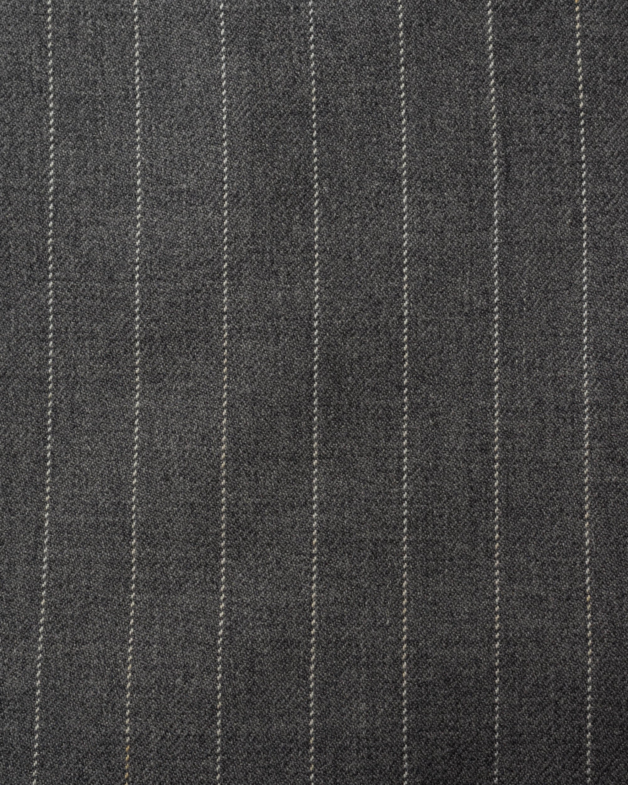 ANDERSON & SHEPPARD Savile Row Bespoke Gray Striped Wool DB Suit US 44 ANDERSON & SHEPPARD