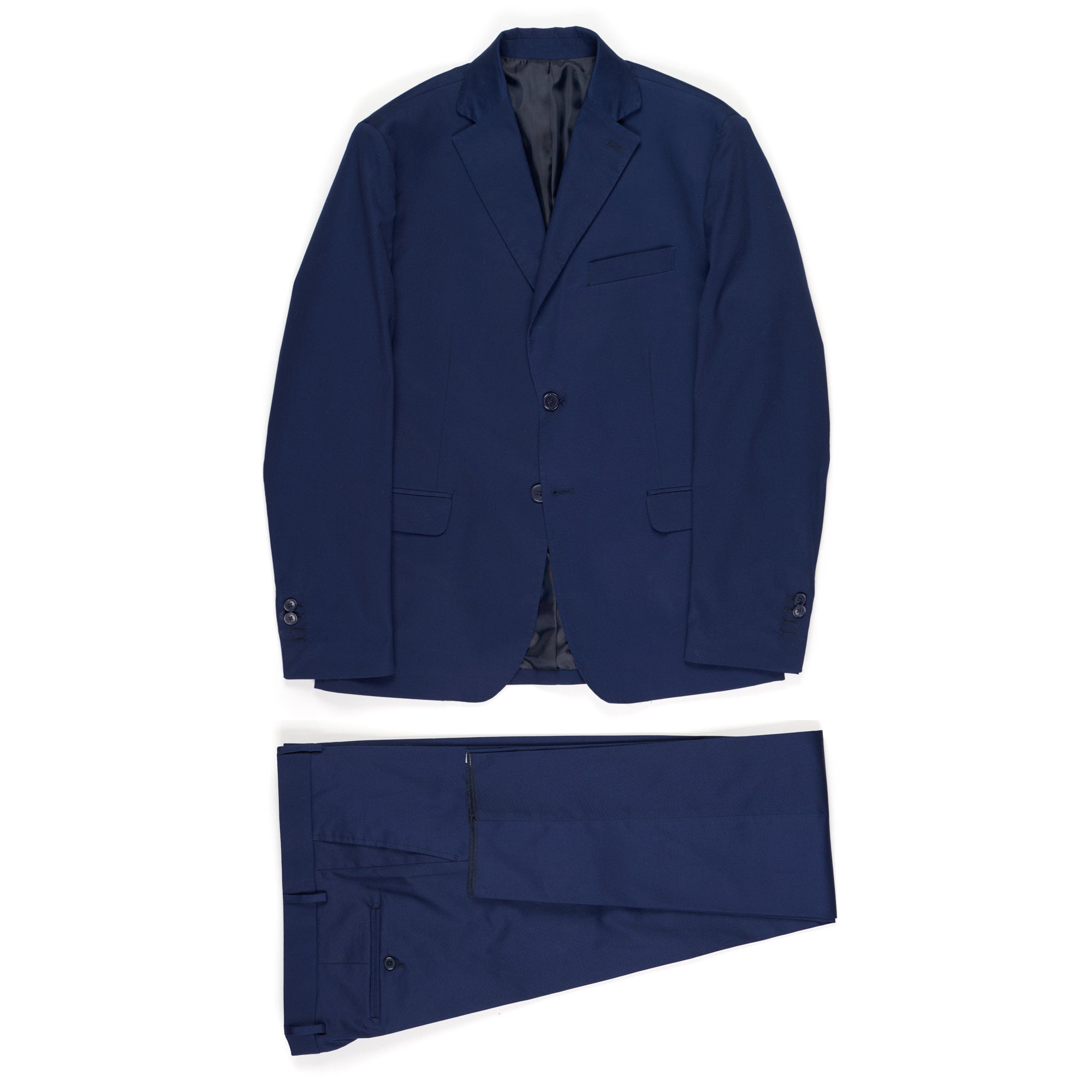 ANTONIO CAPECE "Aster" Navy Blue Cotton Twill 2 Button Suit NEW ANTONIO CAPECE