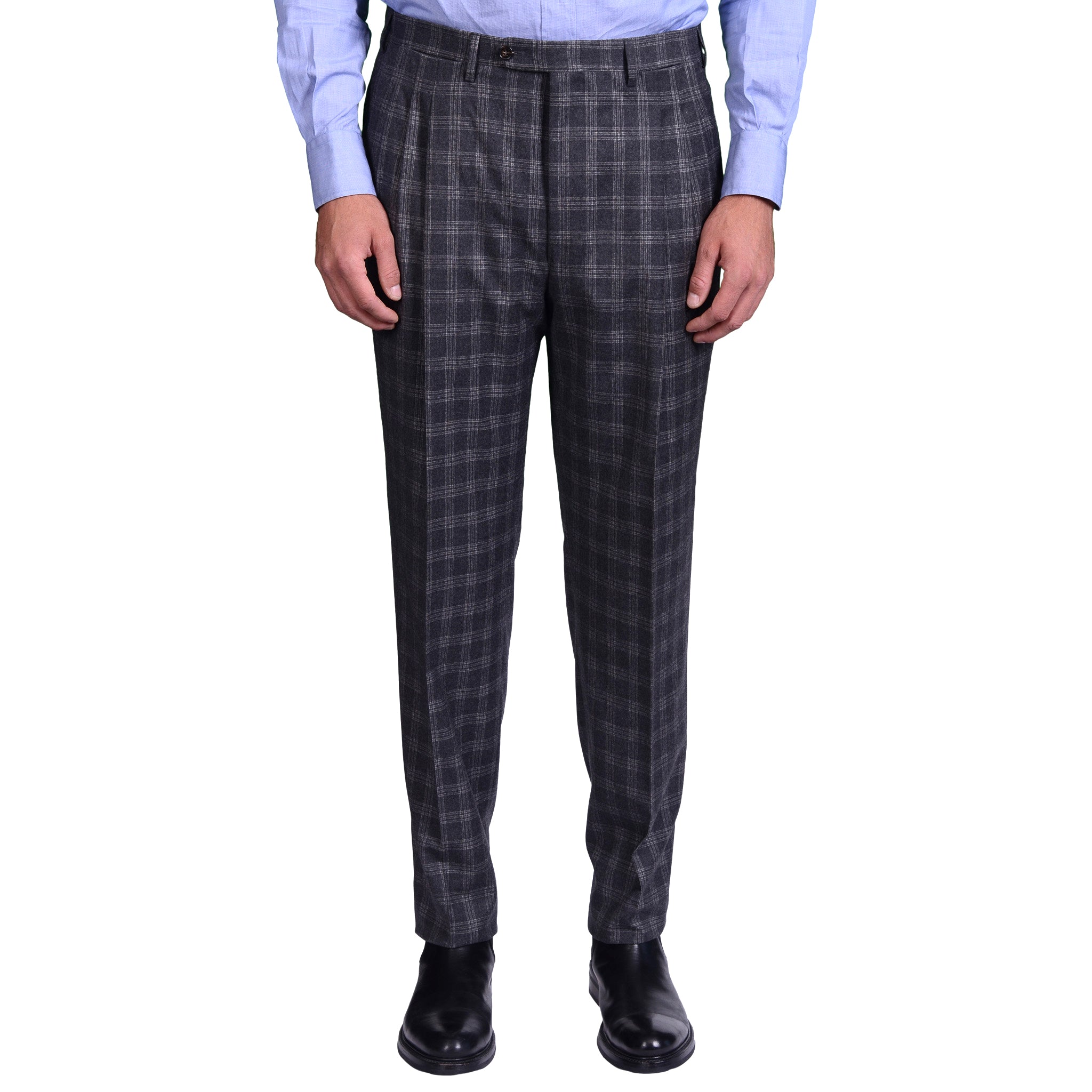 AVI ROSSINI Handmade Gray Super 120's Flannel Suit Luxury EU 52 NEW US 42 AVI ROSSINI