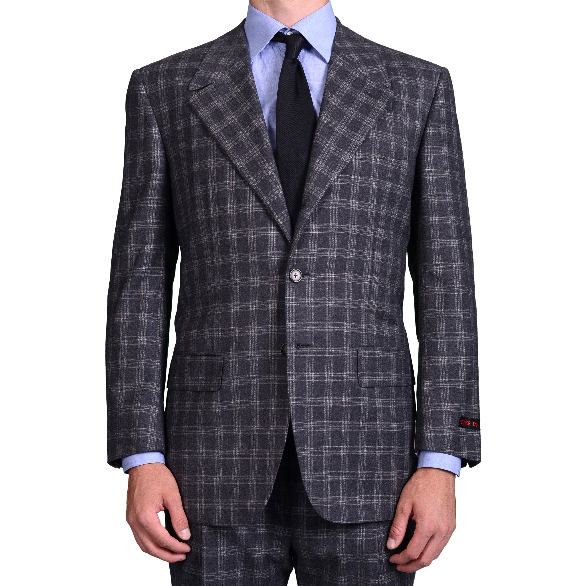 AVI ROSSINI Handmade Gray Super 120's Flannel Suit Luxury EU 52 NEW US 42 AVI ROSSINI