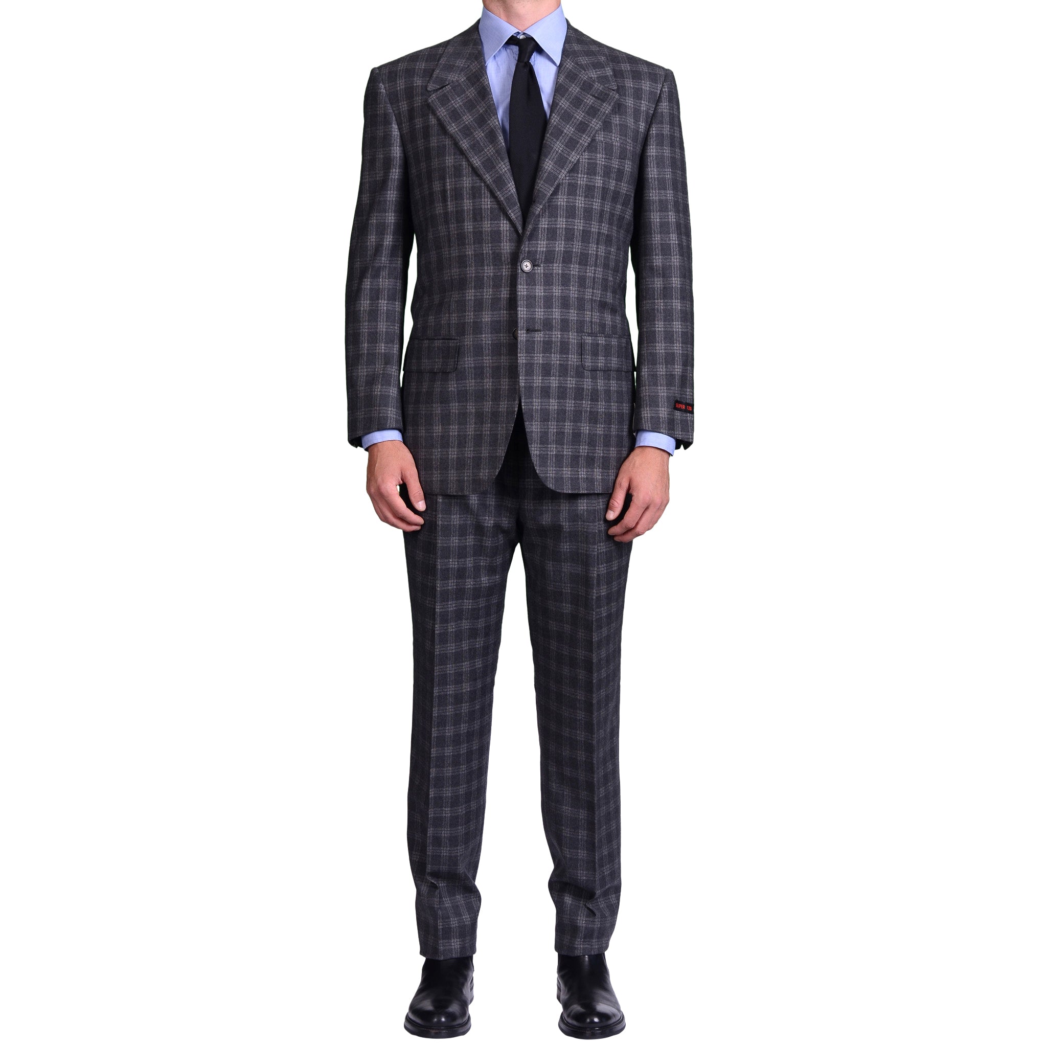 AVI ROSSINI Handmade Gray Super 120's Flannel Suit Luxury EU 52 NEW US 42 AVI ROSSINI