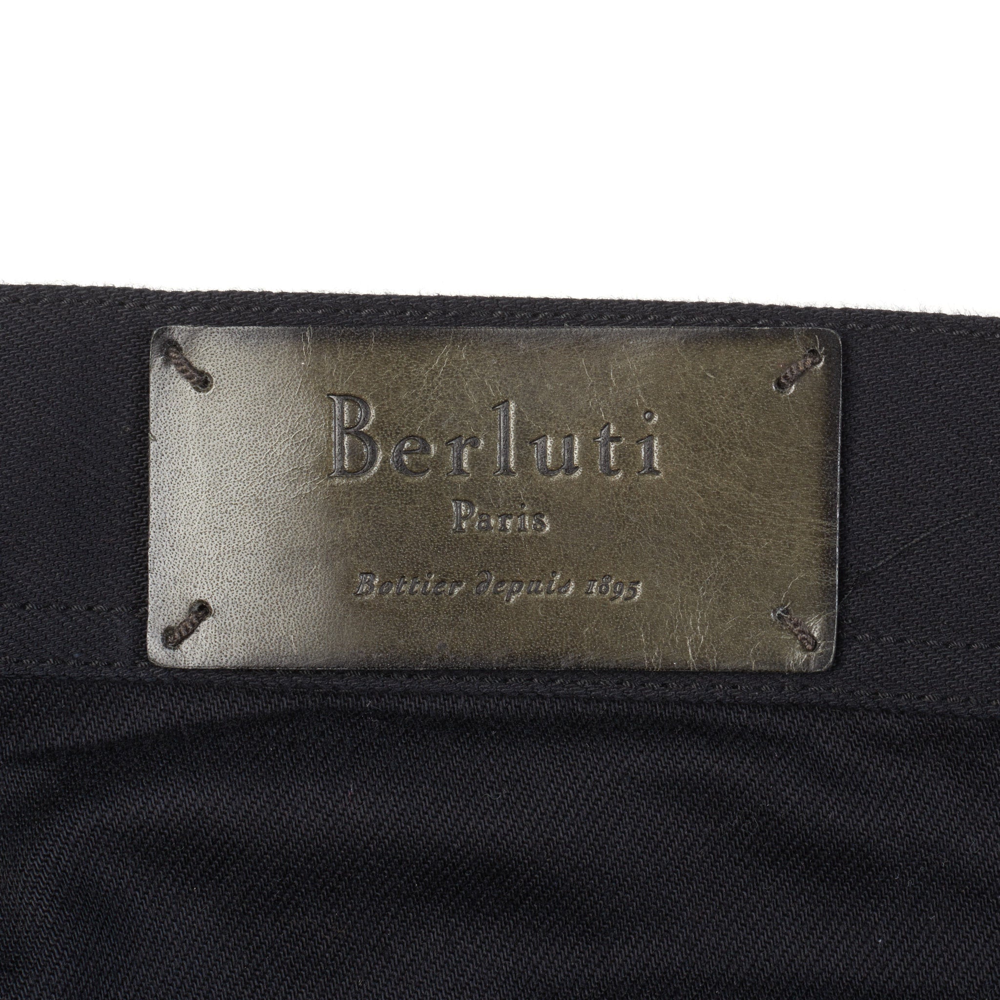 BERLUTI Paris Black Cotton Denim Narrow Slim Fit Jeans Pants EU 52 NEW US 36 BERLUTI
