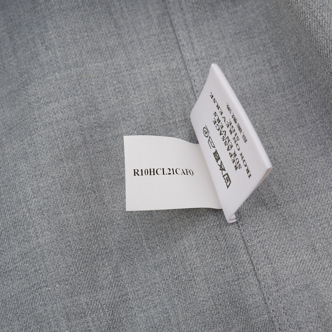 BERLUTI Paris Gray Twill Cotton Knitted Collar Casual Shirt Size RM BERLUTI