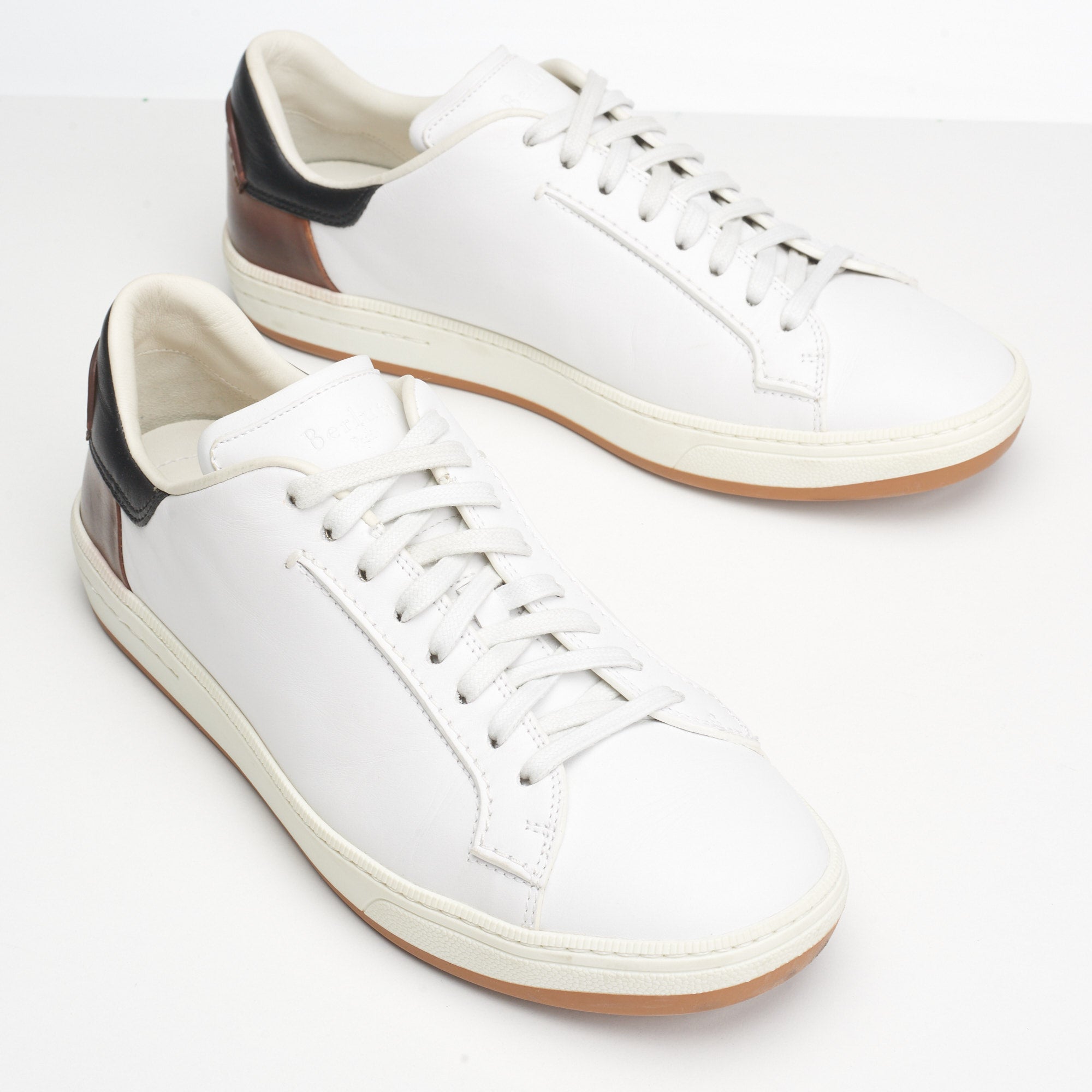 BERLUTI Paris White Leather 8 Eyelet Lace-up Sneaker Shoes Size 6.5 US 7.5 BERLUTI