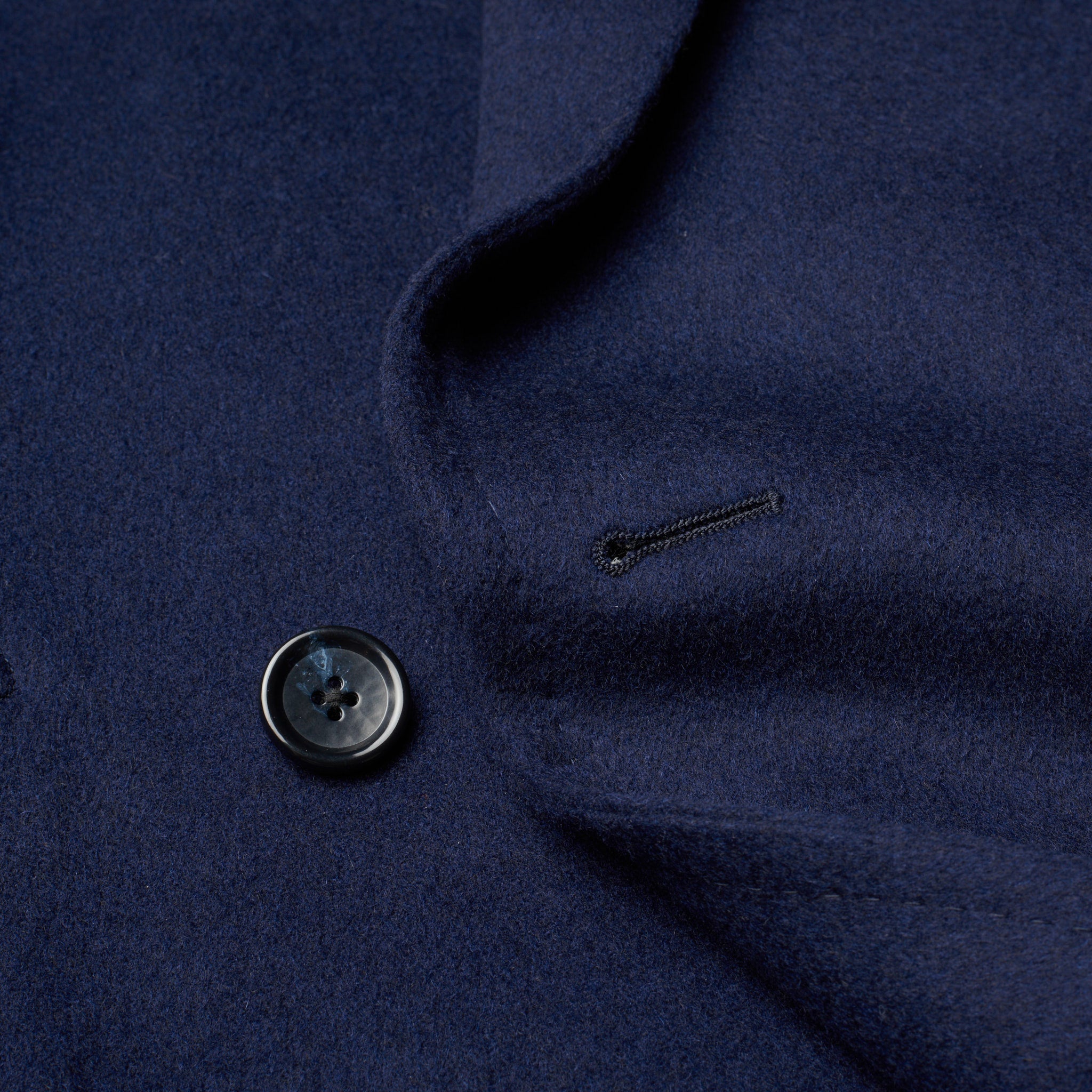 BESPOKE ATHENS Navy Blue Wool Flannel DB Coat EU 54 NEW US 43 / XL BESPOKE ATHENS