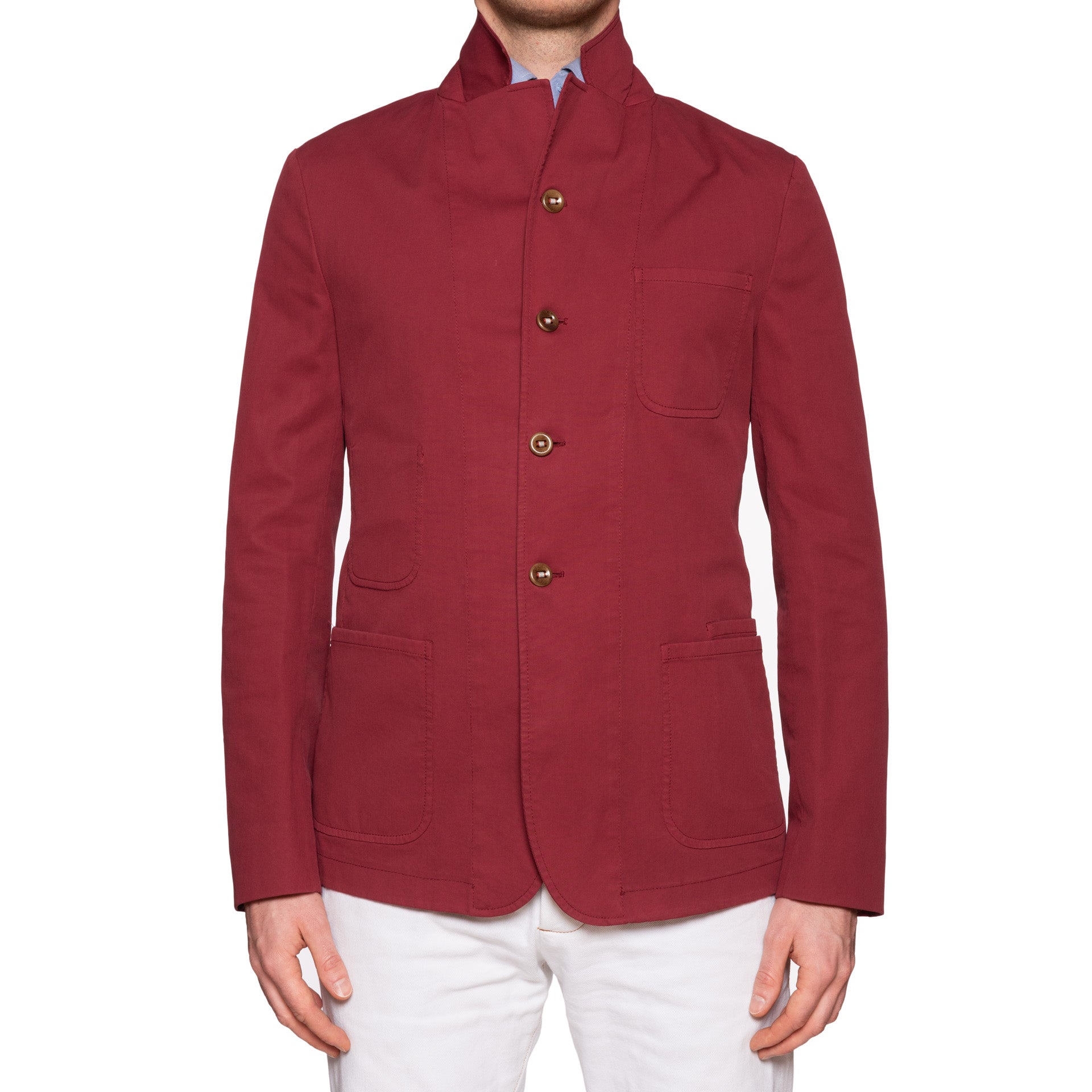 BOGLIOLI Galleria "74" Crimson Cotton 4 Button Jersey Jacket EU 50 NEW US 40 BOGLIOLI