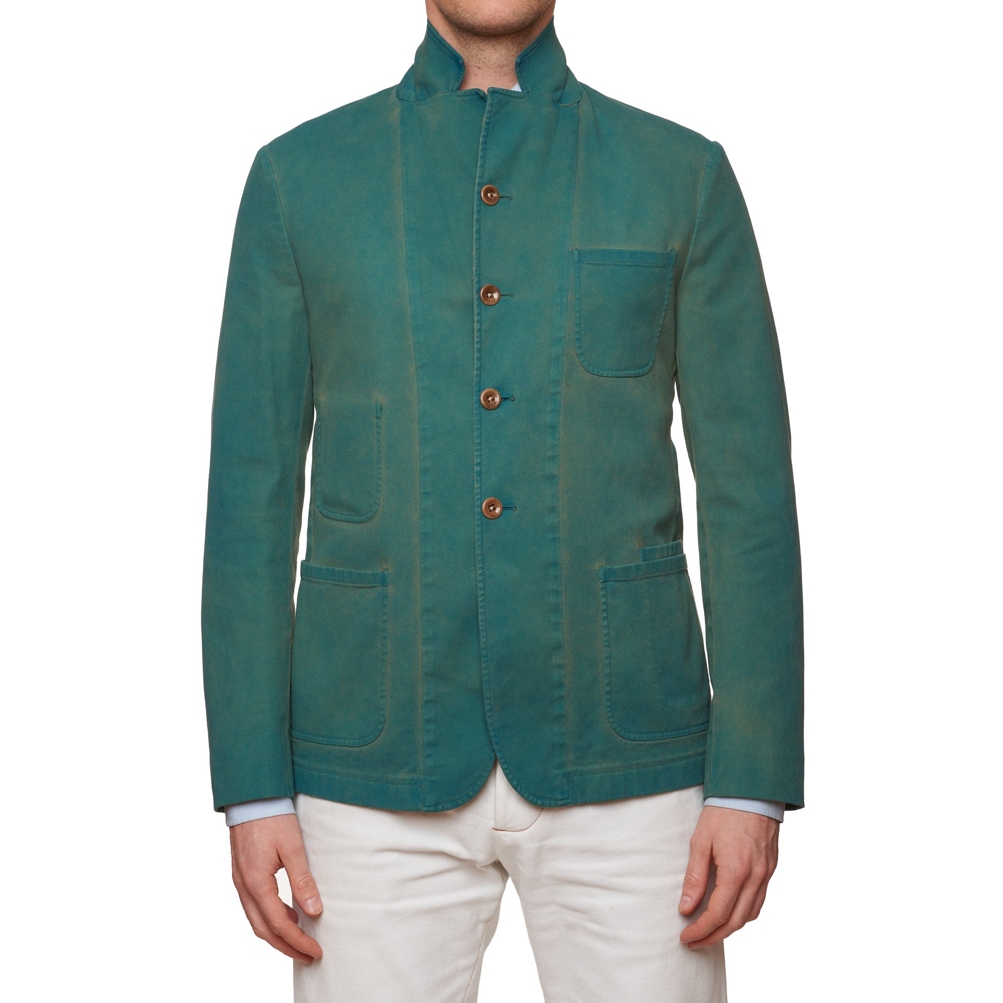 BOGLIOLI Galleria Blue Garment Dyed Waxed Cotton 4 Button Jacket 50 NEW US 40 BOGLIOLI