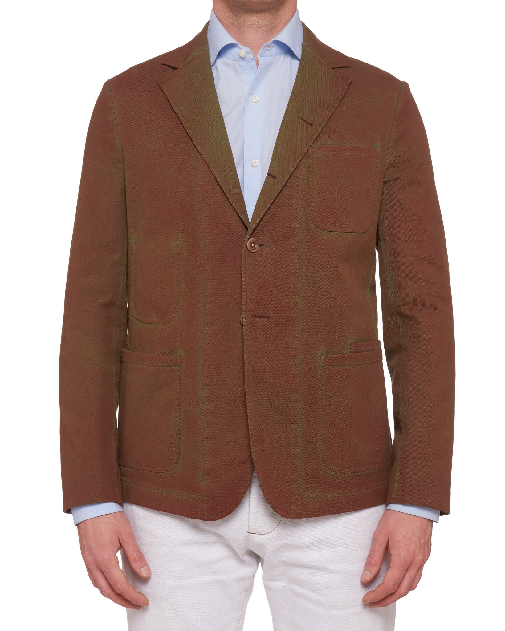 BOGLIOLI Galleria Brown Garment Dyed Waxed Cotton 4 Button Jacket 50 NEW US 40 BOGLIOLI