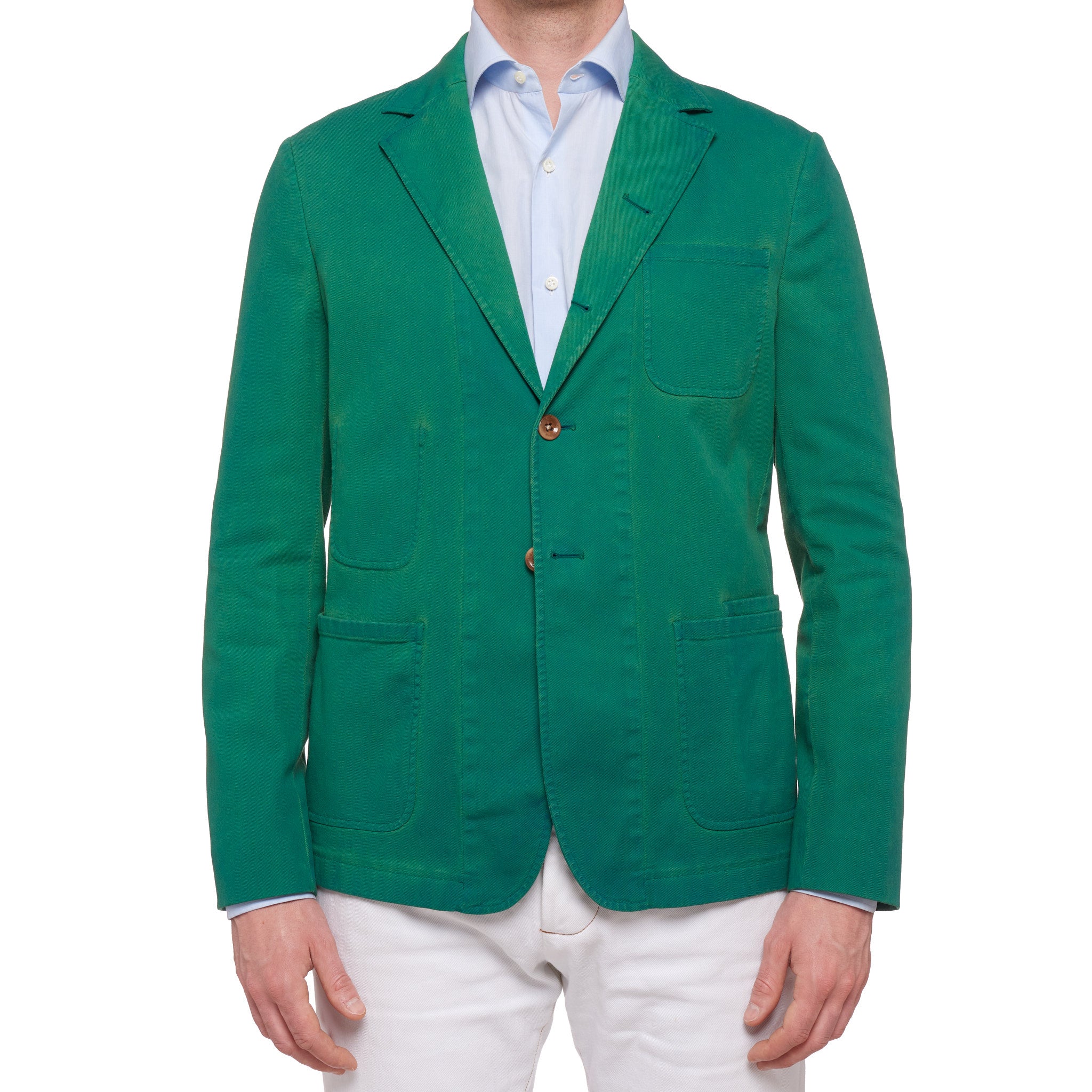 BOGLIOLI Galleria Green Garment Dyed Waxed Cotton 4 Button Jacket 50 NEW US 40 BOGLIOLI
