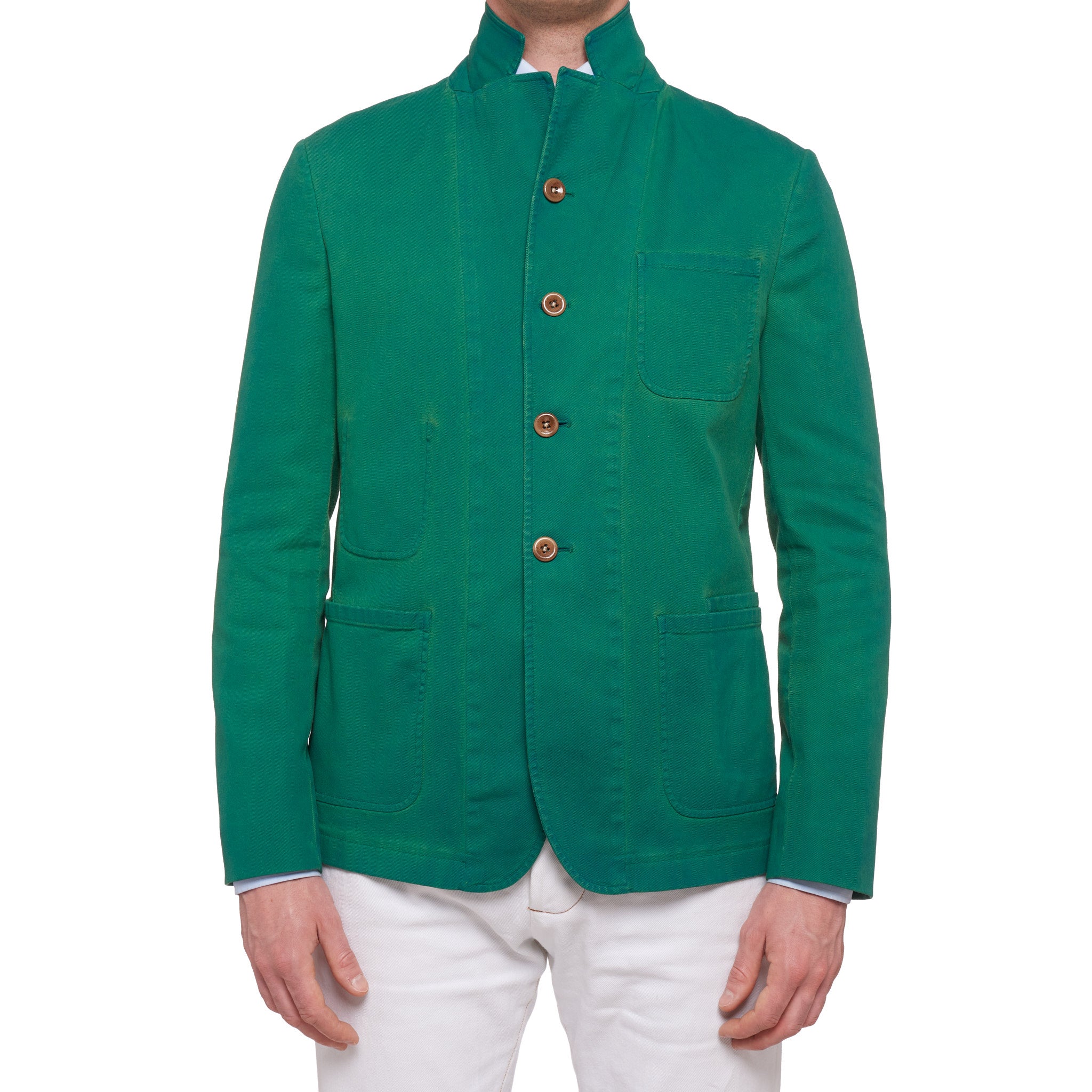 BOGLIOLI Galleria Green Garment Dyed Waxed Cotton 4 Button Jacket 50 NEW US 40 BOGLIOLI