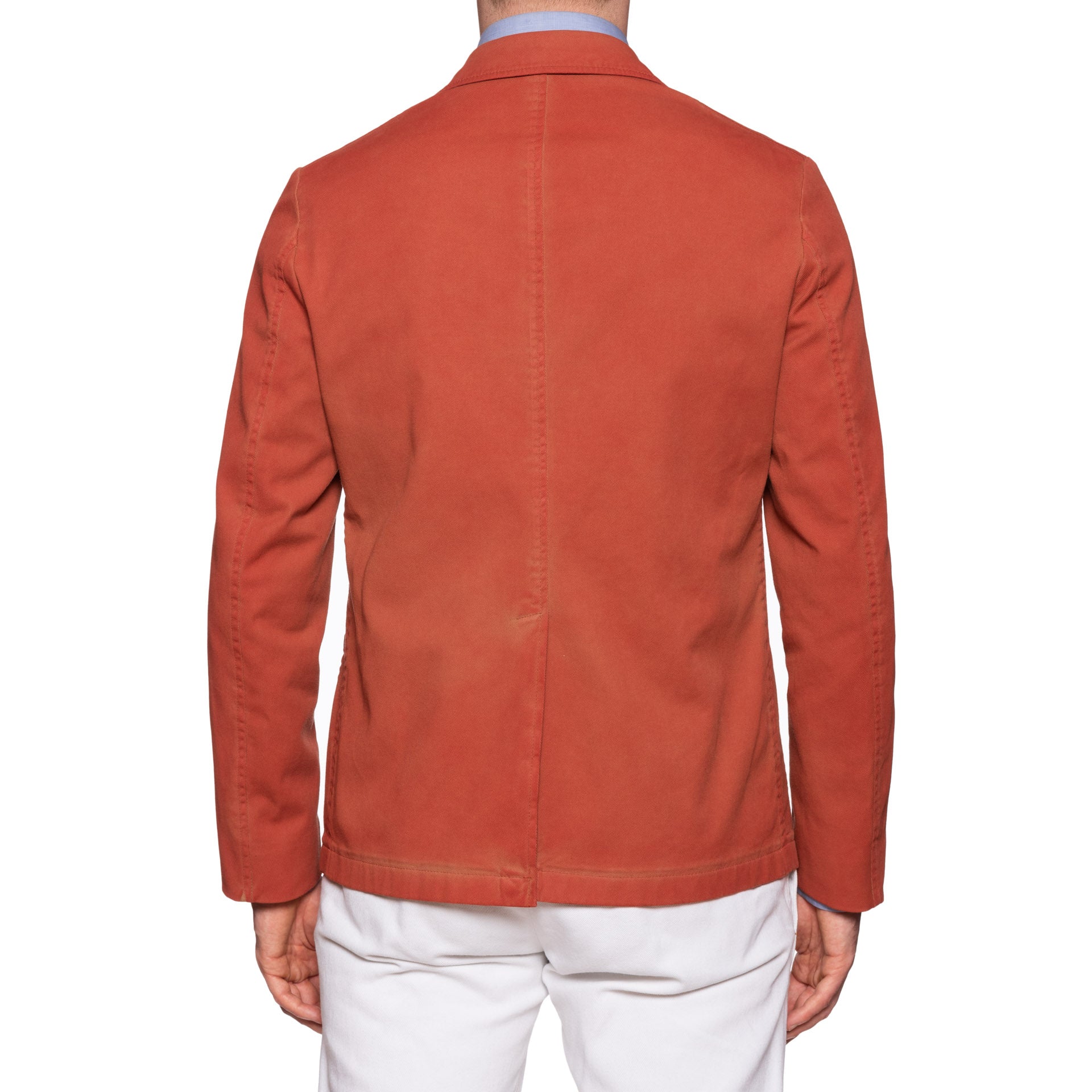 BOGLIOLI Galleria Orange Garment Dyed Cotton 4 Button Unlined Jacket 50 NEW US 40 BOGLIOLI