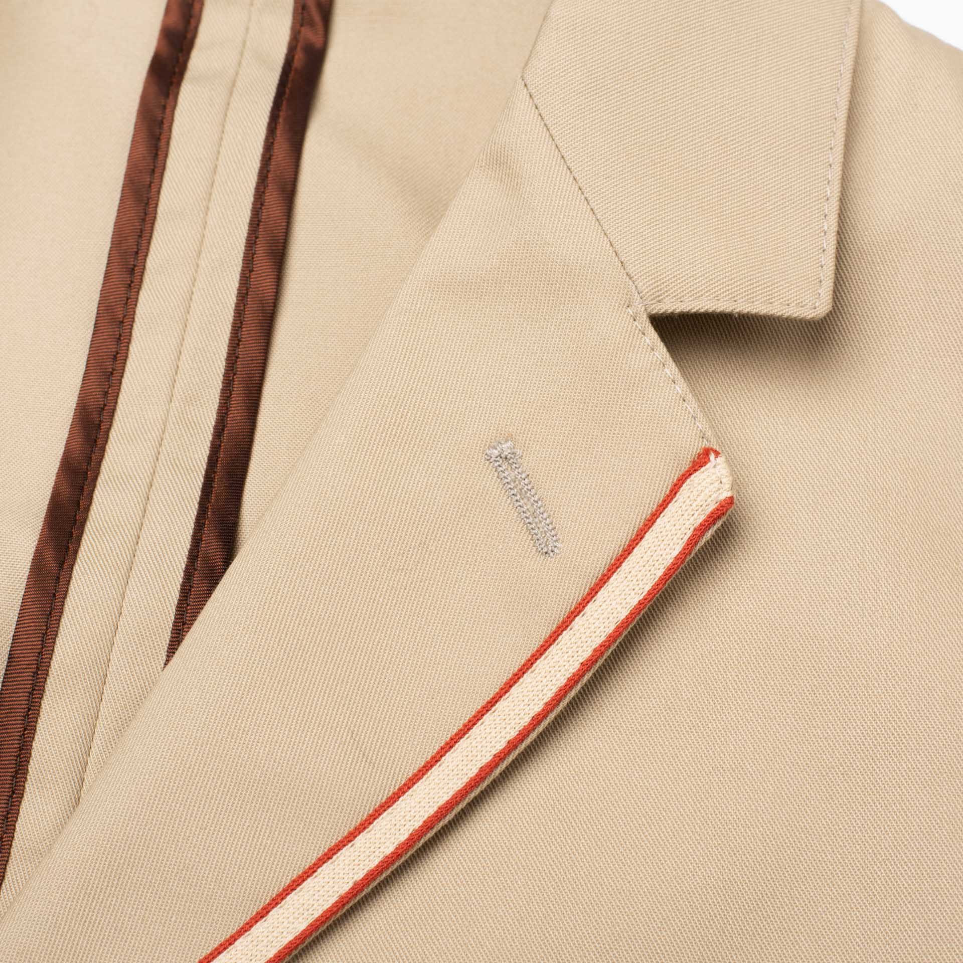 BOGLIOLI Milano Galleria "73" Beige Cotton Blend Unlined Jacket EU 50 NEW US 40 BOGLIOLI