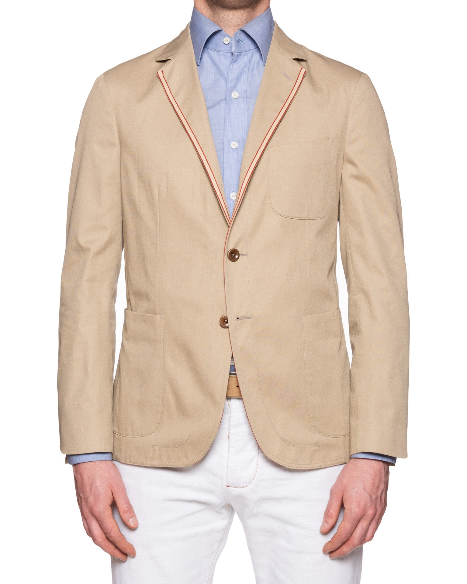 BOGLIOLI Milano Galleria "73" Beige Cotton Blend Unlined Jacket EU 50 NEW US 40 BOGLIOLI