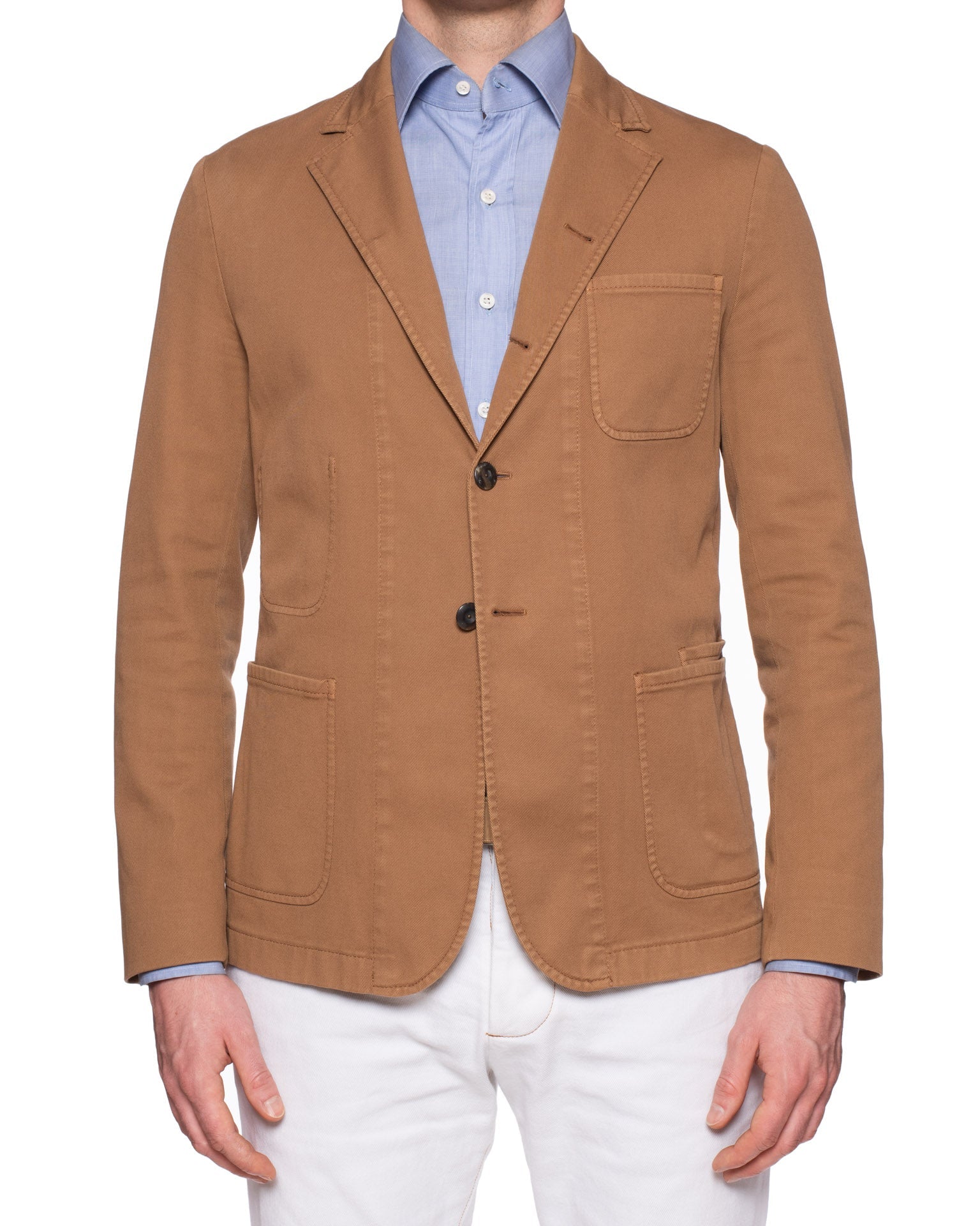 BOGLIOLI Milano "67" Light Brown Cotton 4 Button Unlined Jacket EU M NEW US 40 BOGLIOLI