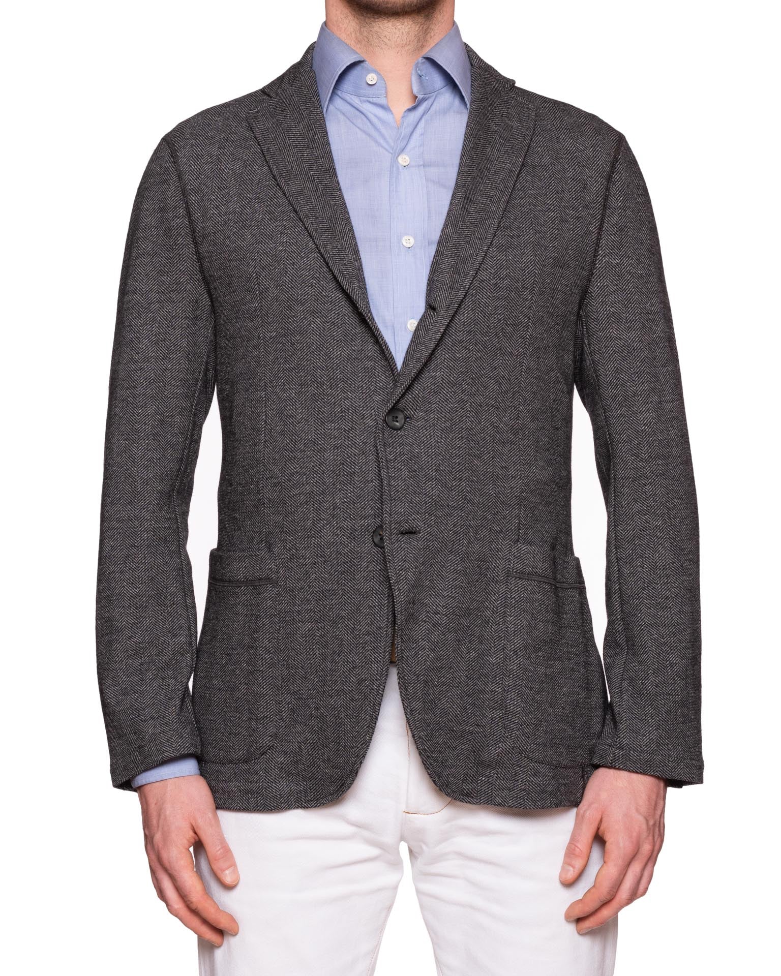 BOGLIOLI Milano "E-Line" Gray Wool-Cotton Unlined Jacket M NEW 40 BOGLIOLI
