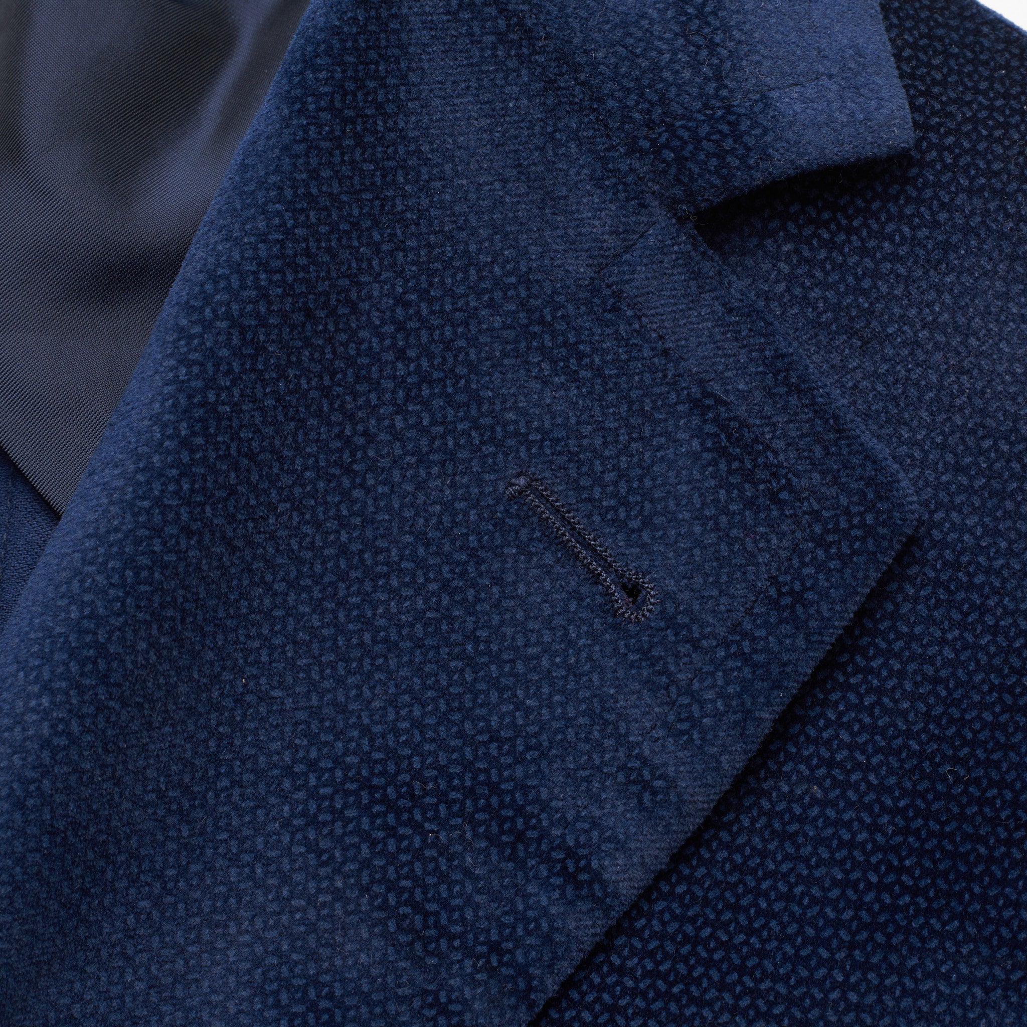 BOGLIOLI Milano "K. Jacket" Blue Cotton-Silk Velvet Coat Overcoat 46 NEW US XS BOGLIOLI