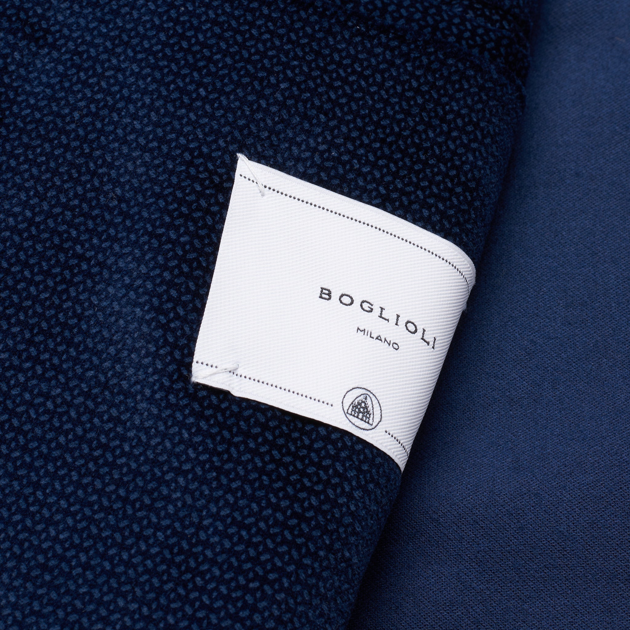 BOGLIOLI Milano "K. Jacket" Blue Cotton-Silk Velvet Coat Overcoat 46 NEW US XS BOGLIOLI