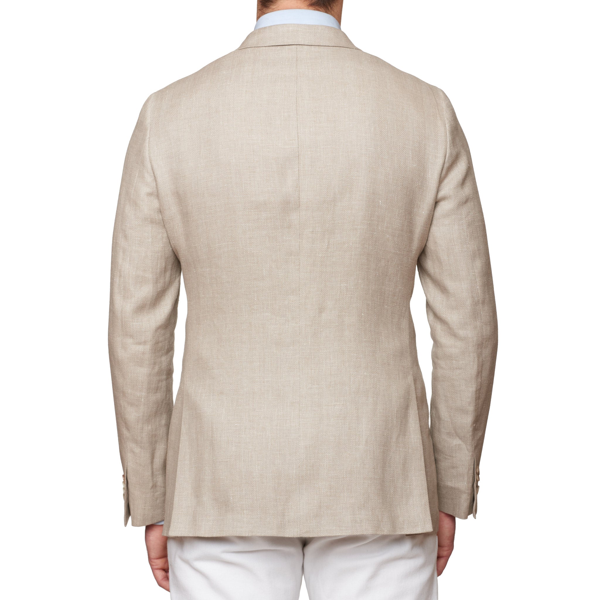 BOGLIOLI Milano "SFORZA" Sand Beige Herringbone Linen-Wool Jacket 54 NEW US 44 BOGLIOLI