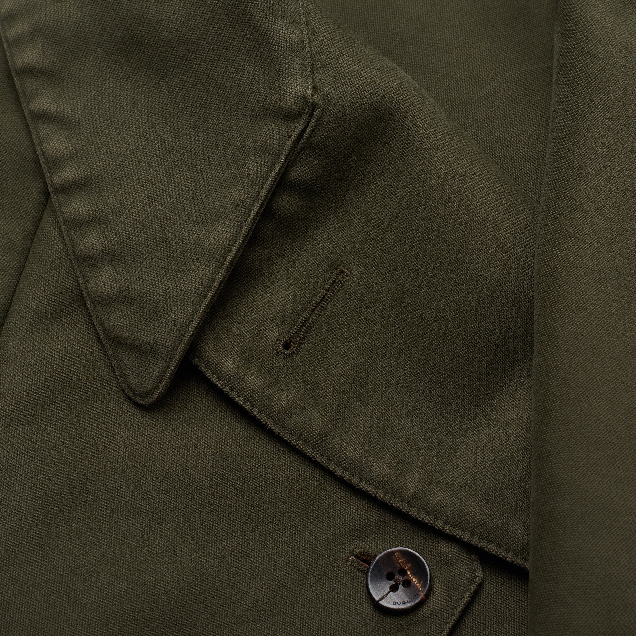 BOGLIOLI Milano "Wear" Green Cotton DB Unlined Trench Coat EU 54 NEW US 44 BOGLIOLI