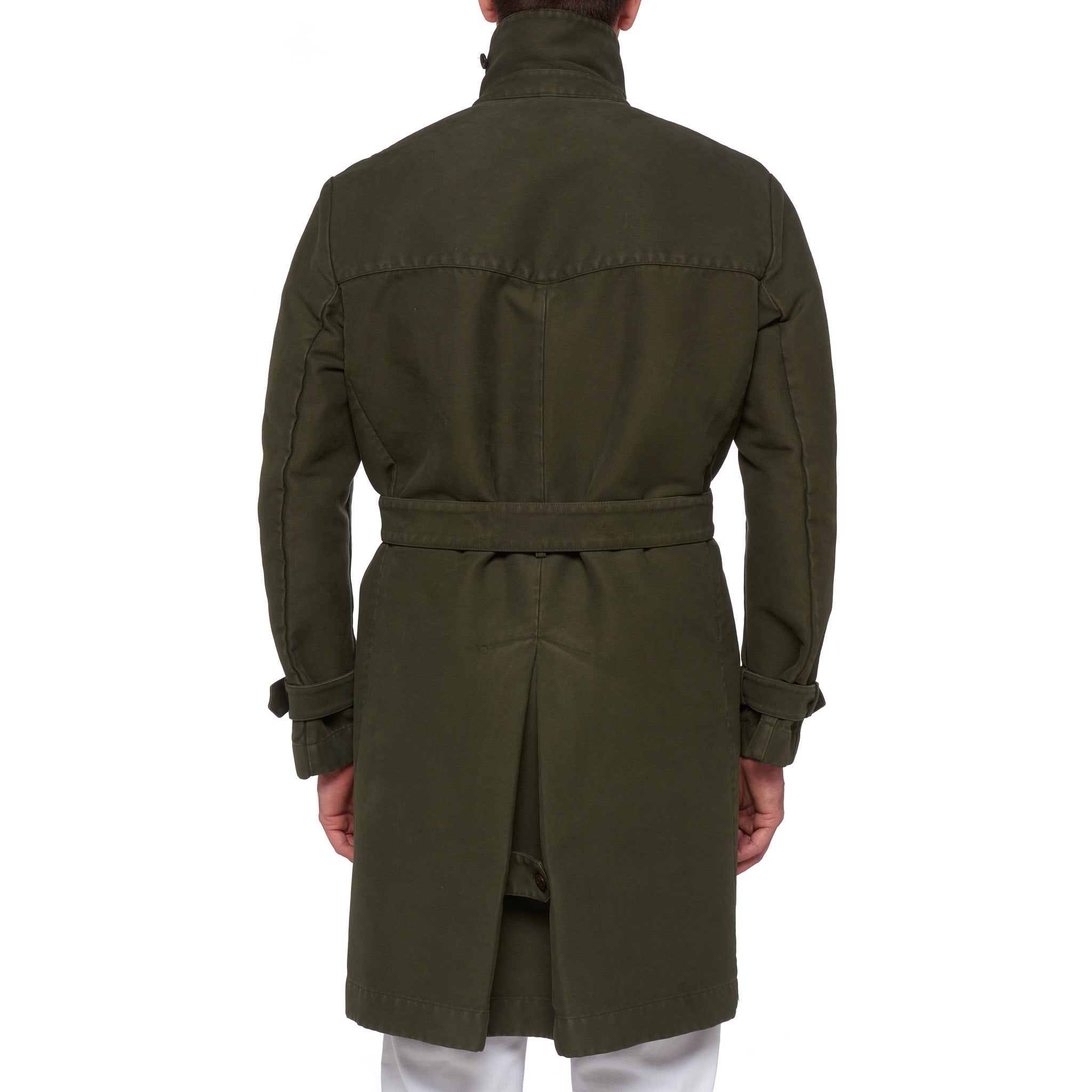 BOGLIOLI Milano "Wear" Green Cotton DB Unlined Trench Coat EU 54 NEW US 44 BOGLIOLI