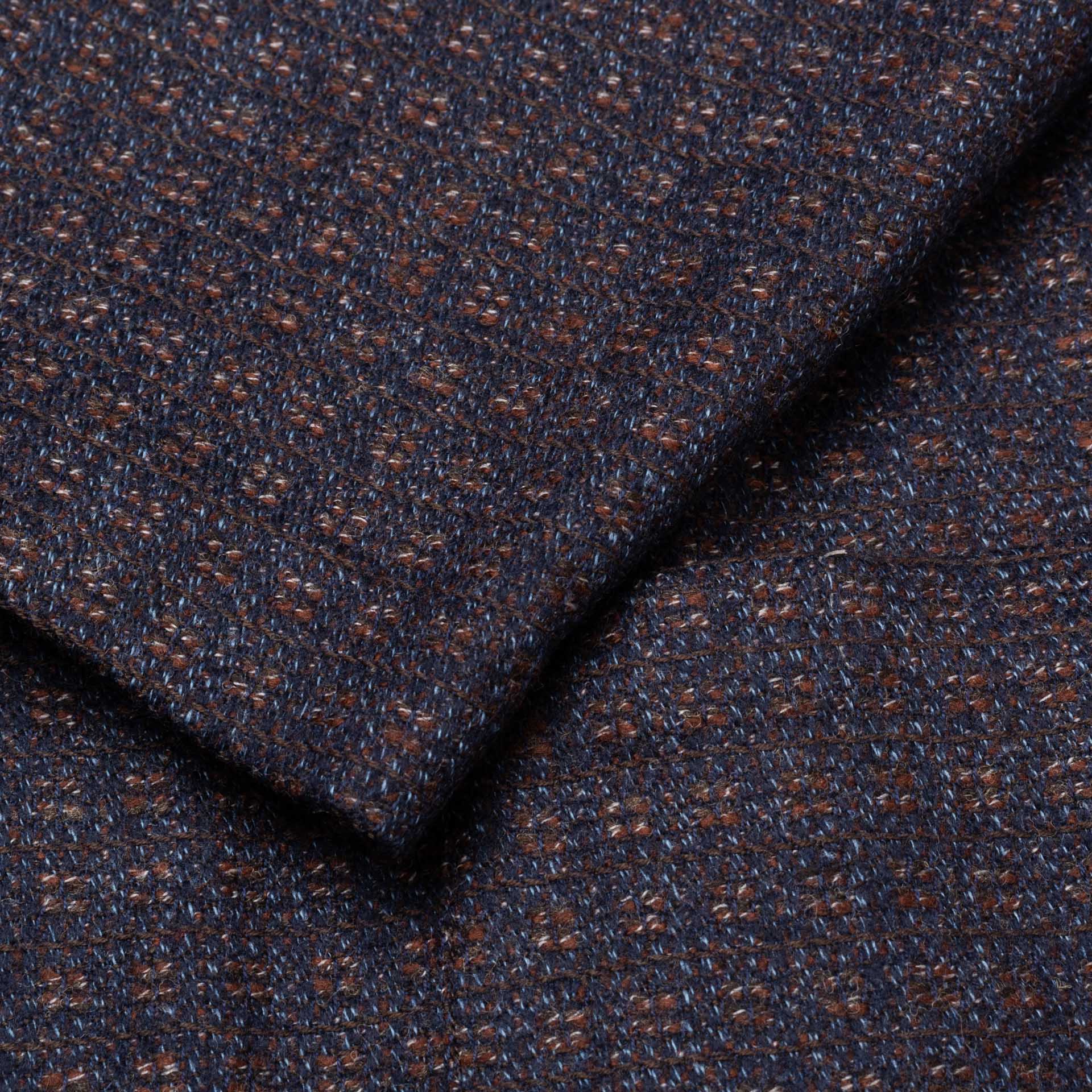 BOGLIOLI "68" Brown Jacquard Plaid Wool-Cotton-Cashmere Unlined Jacket 50 NEW 40 BOGLIOLI