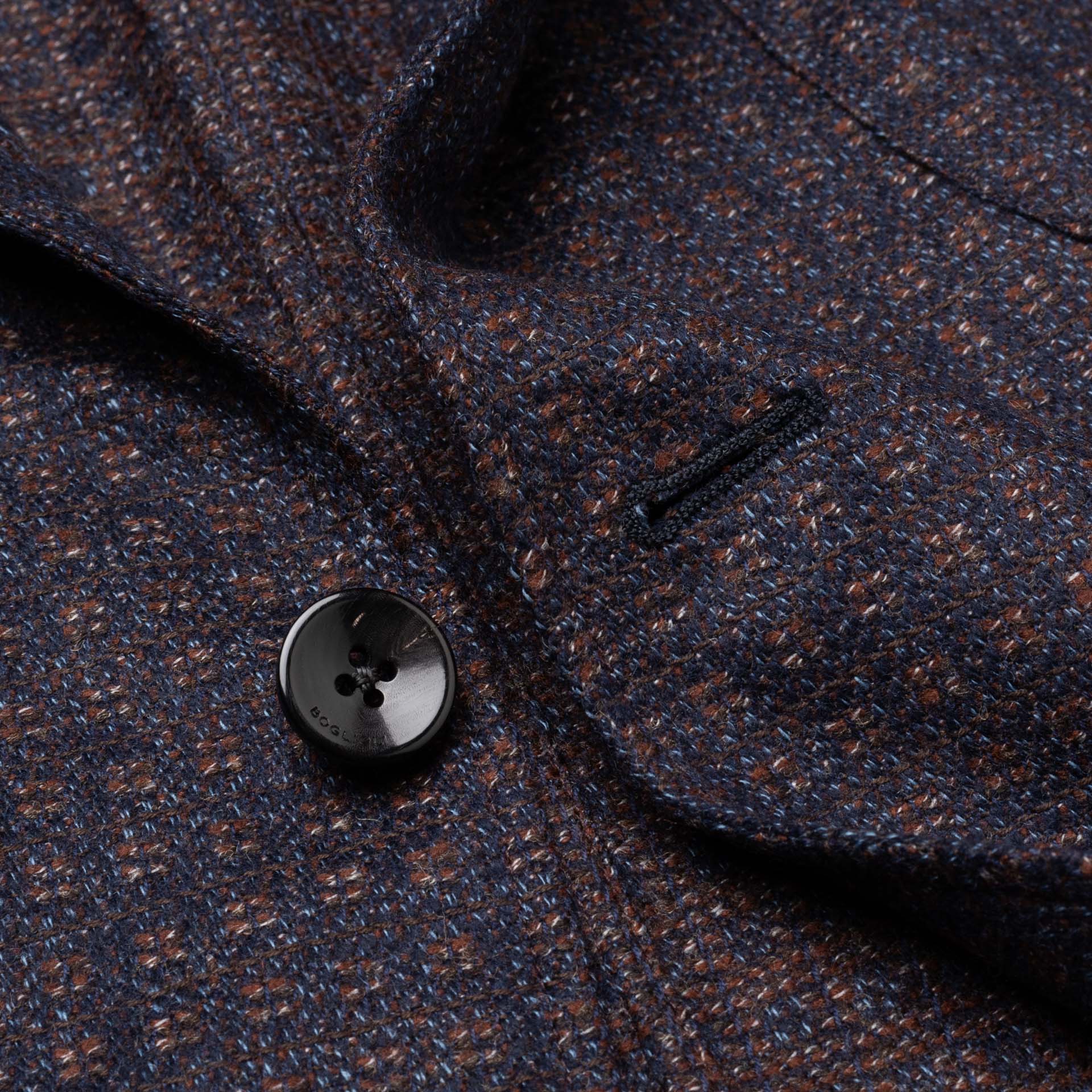 BOGLIOLI "68" Brown Jacquard Plaid Wool-Cotton-Cashmere Unlined Jacket 50 NEW 40 BOGLIOLI