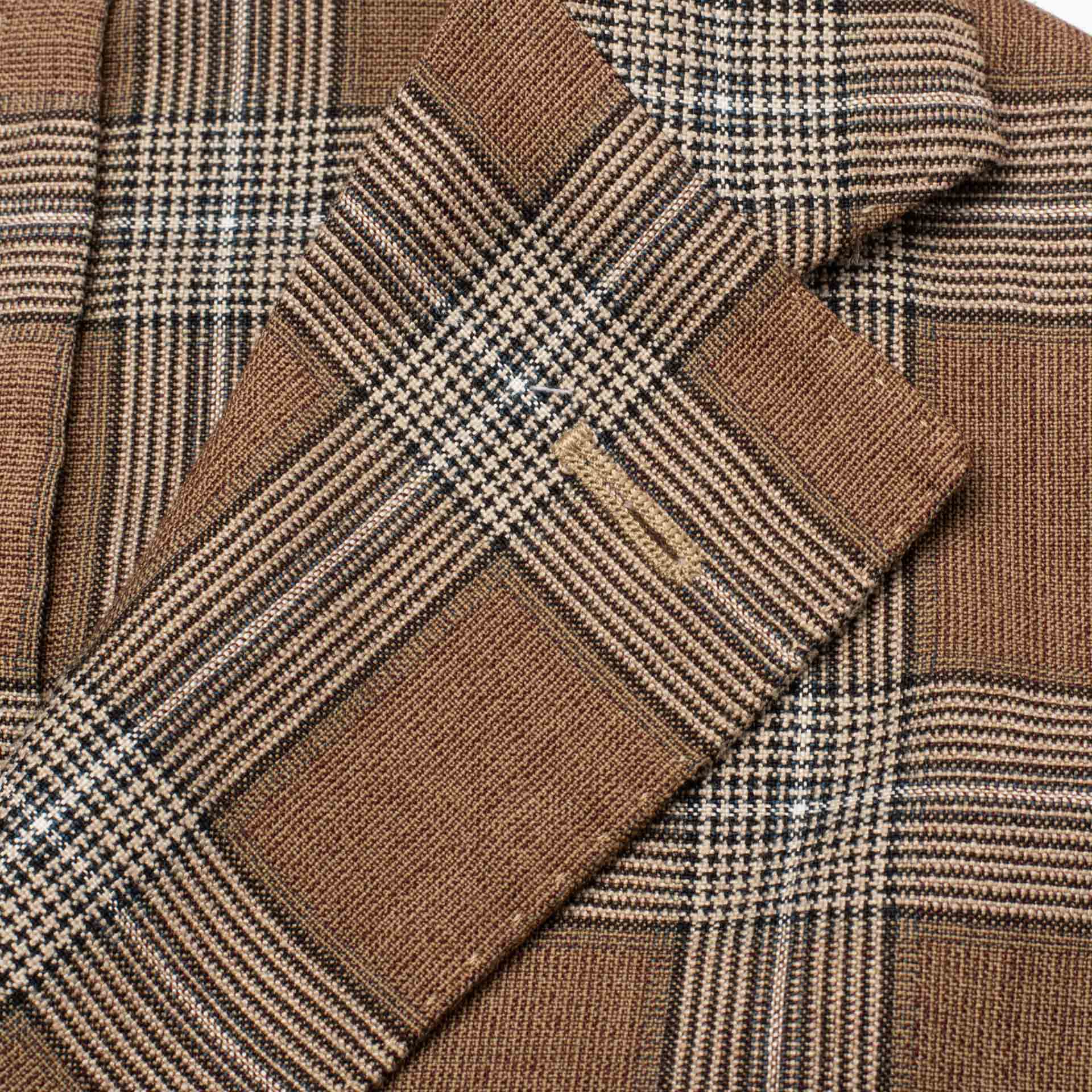 BOGLIOLI "K. Jacket" Brown Plaid Wool-Silk-Linen Soft Jacket EU 48 NEW US 38 BOGLIOLI