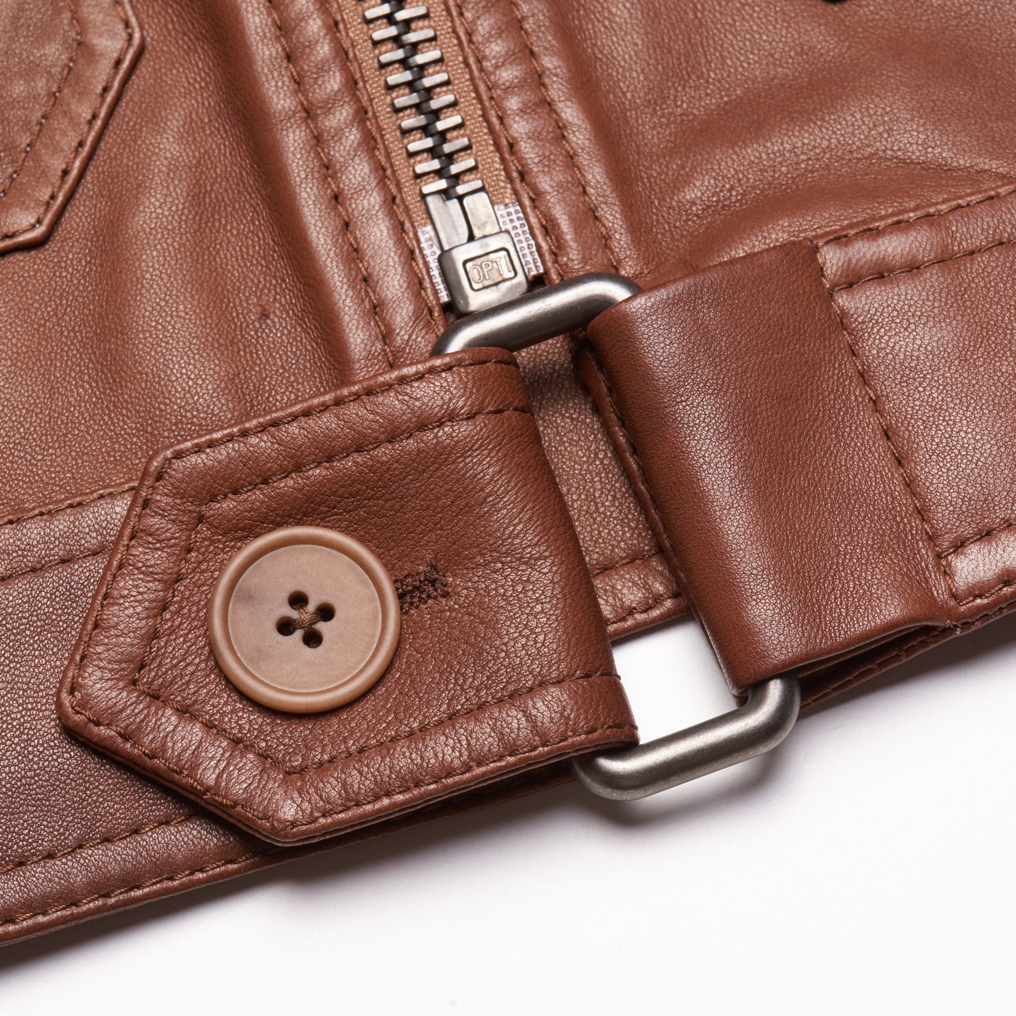 BOTTEGA VENETA Brown Leather Flight Jacket EU 50 US M BOTTEGA VENETA