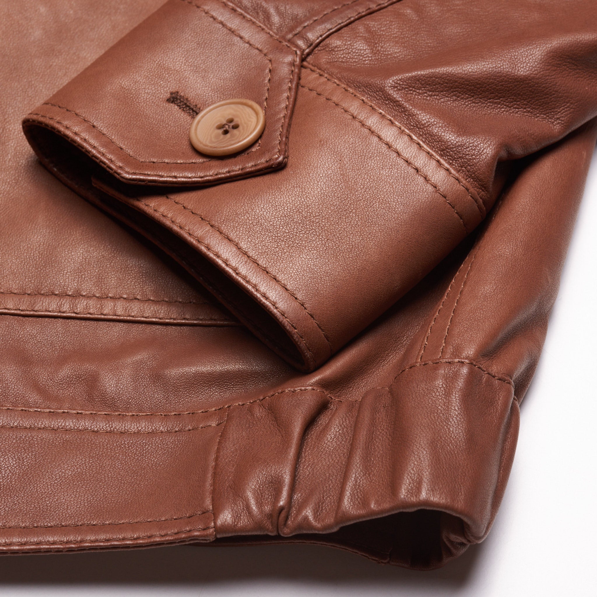 BOTTEGA VENETA Brown Leather Flight Jacket EU 50 US M BOTTEGA VENETA