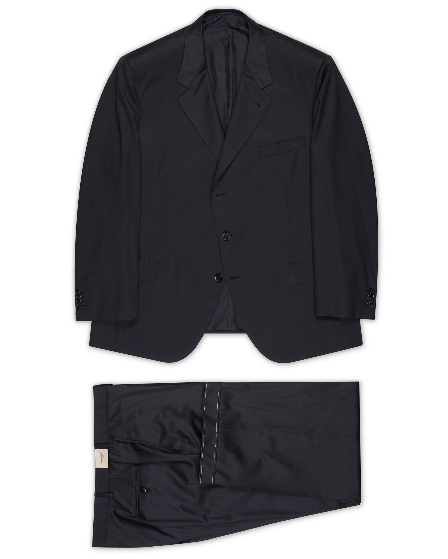 BRIONI "CATONE" Handmade Dark Navy Blue Wool Suit NEW Short Portly BRIONI