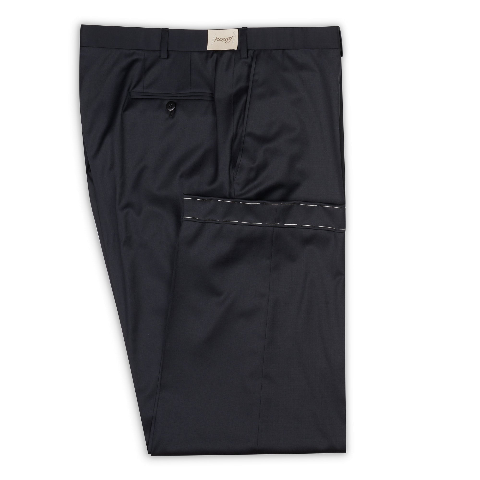 BRIONI "CATONE" Handmade Dark Navy Blue Wool Suit NEW Short Portly BRIONI