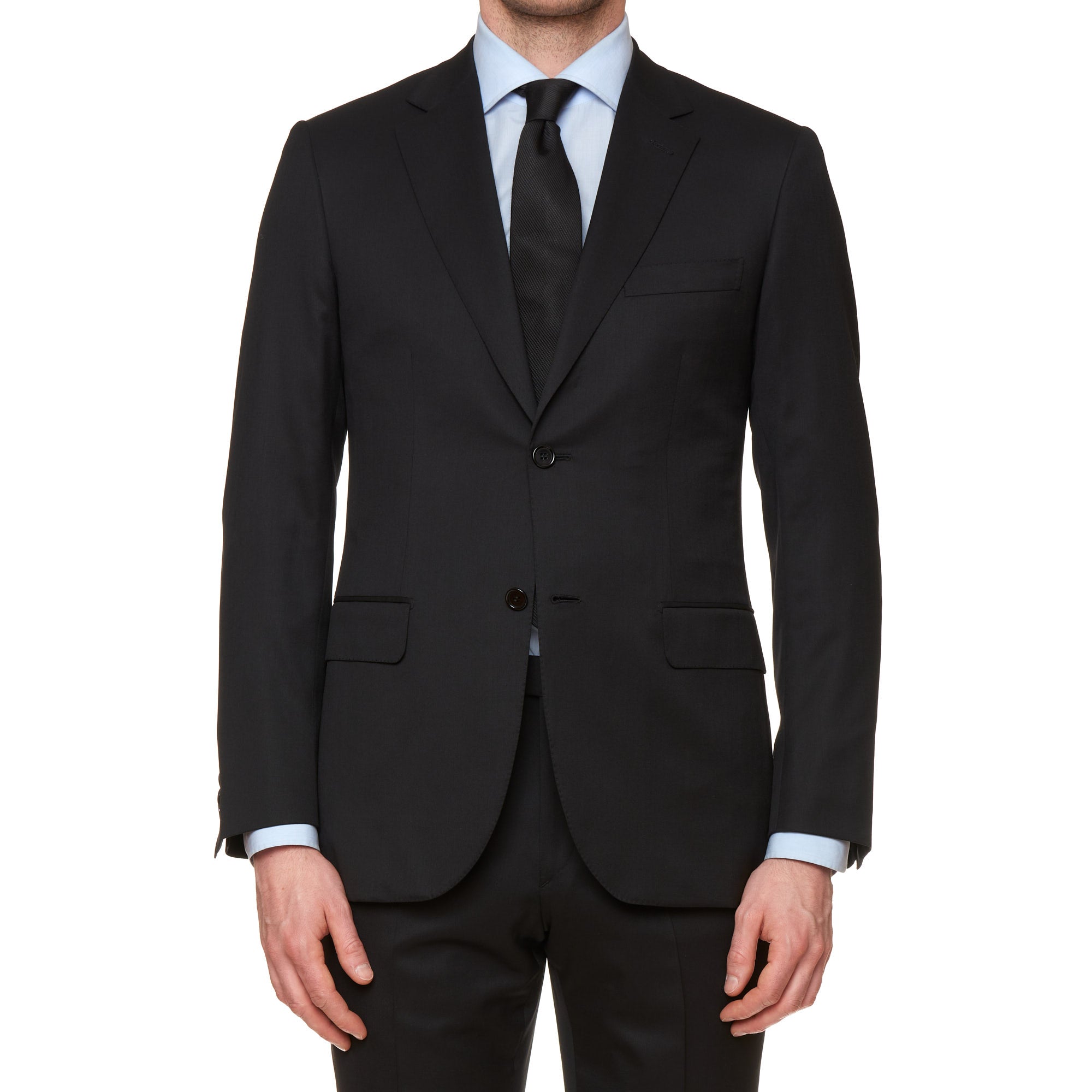BRIONI "GAETANO" Handmade Black Wool Super 150's Suit EU 50 NEW US 40 BRIONI
