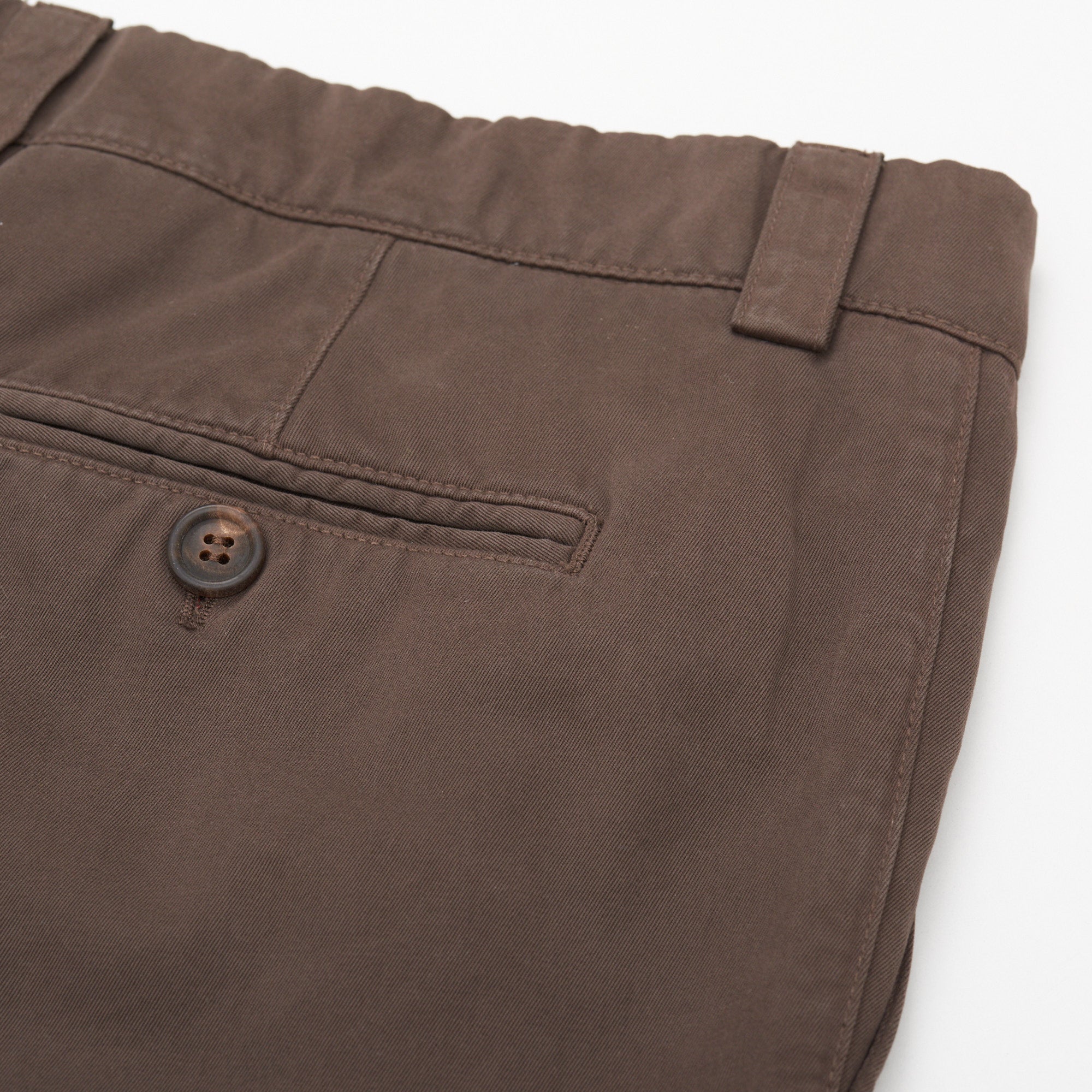 BRUNELLO CUCINELLI Brown Twill Cotton Single Pleated Pants EU 54 US 38 Slim Fit BRUNELLO CUCINELLI