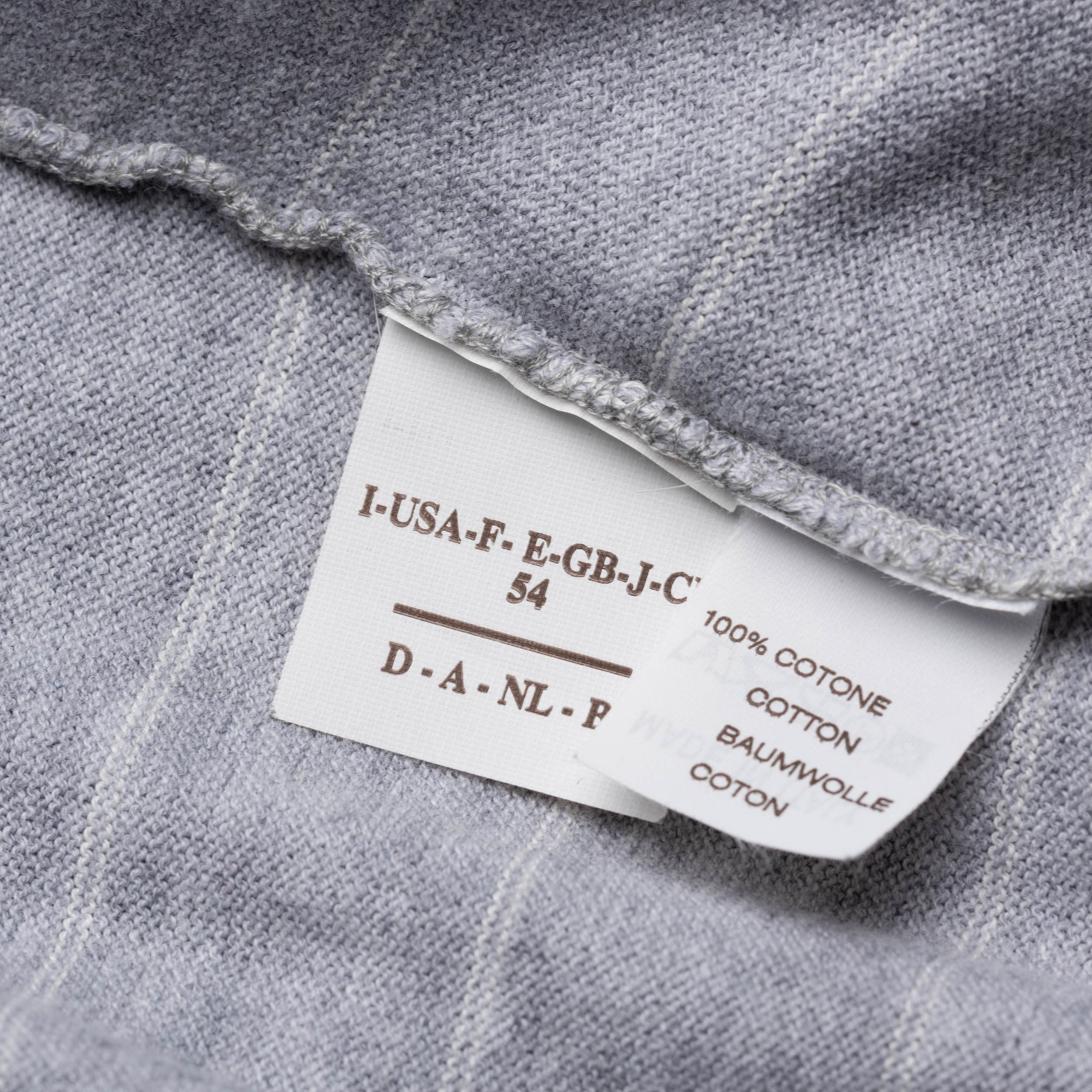 BRUNELLO CUCINELLI Gray Striped Cotton Zip-Front Cardigan Sweater EU 54 US XL BRUNELLO CUCINELLI