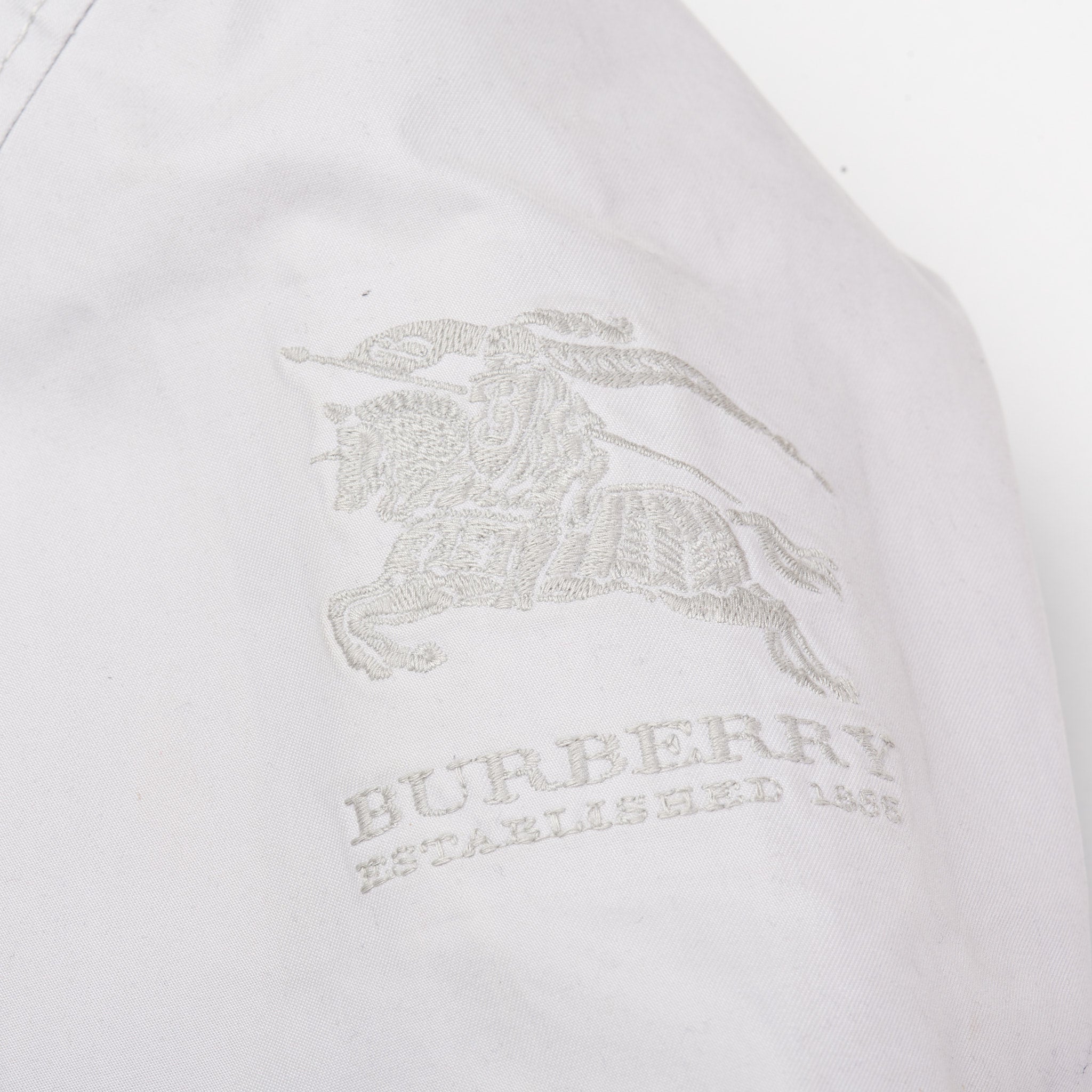 BURBERRY Light Gray Cotton Hooded Parka DB Kids Coat 3Y / 98cm BURBERRY