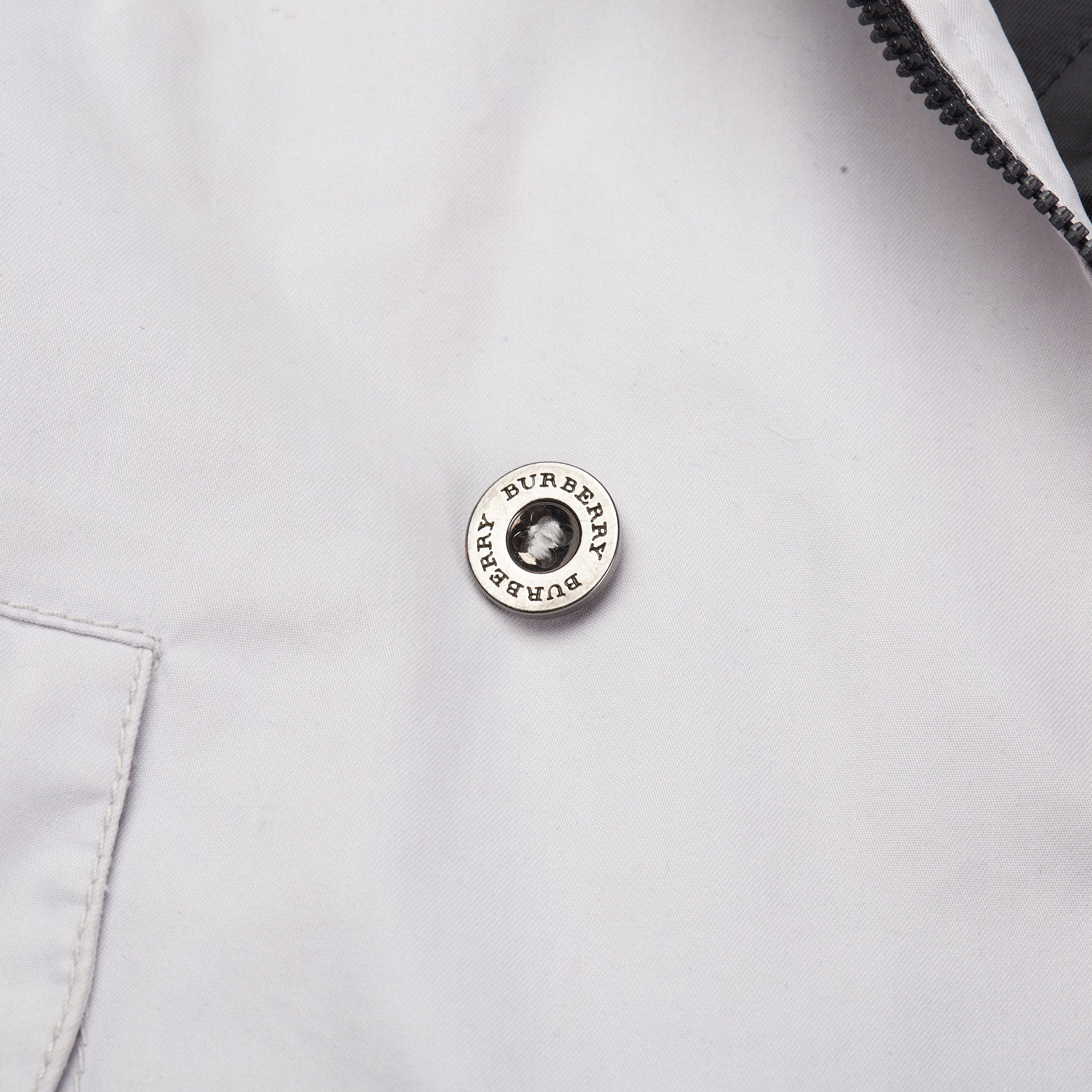 BURBERRY Light Gray Cotton Hooded Parka DB Kids Coat 3Y / 98cm BURBERRY