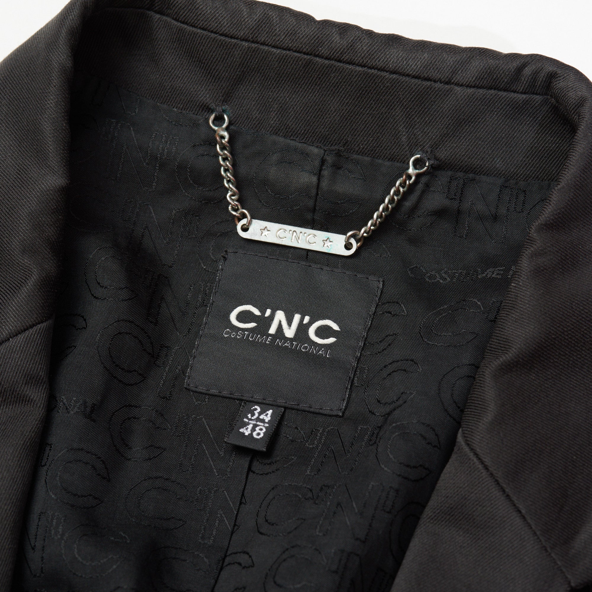 C.N.C. Costume National Black Cotton Blend Jacket EU 48 US 38 C.N.C