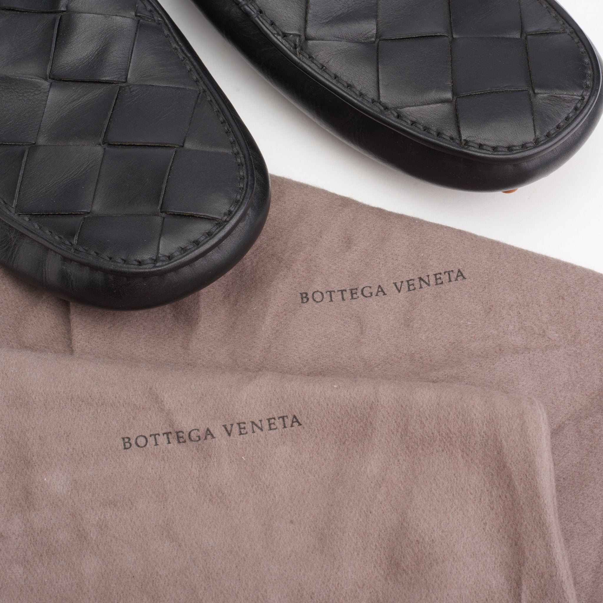 BOTTEGA VENETA Black Woven Calfskin Leather Slipper Shoes EU 39.5 NEW US 6.5 BOTTEGA VENETA