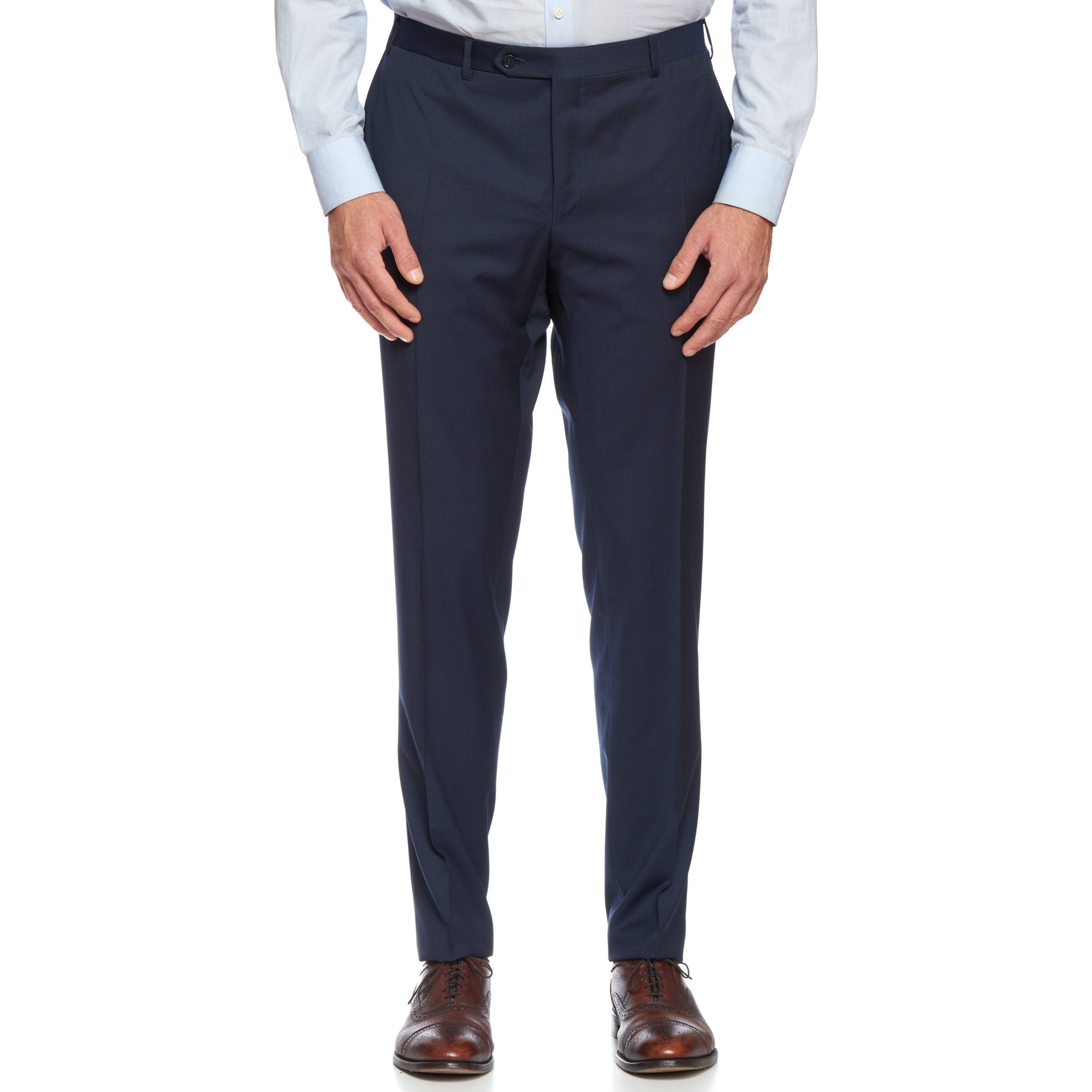 CANALI 1934 Navy Blue Patterned Wool Suit EU 58 NEW US 48 Current Model C4 Short Cut CANALI