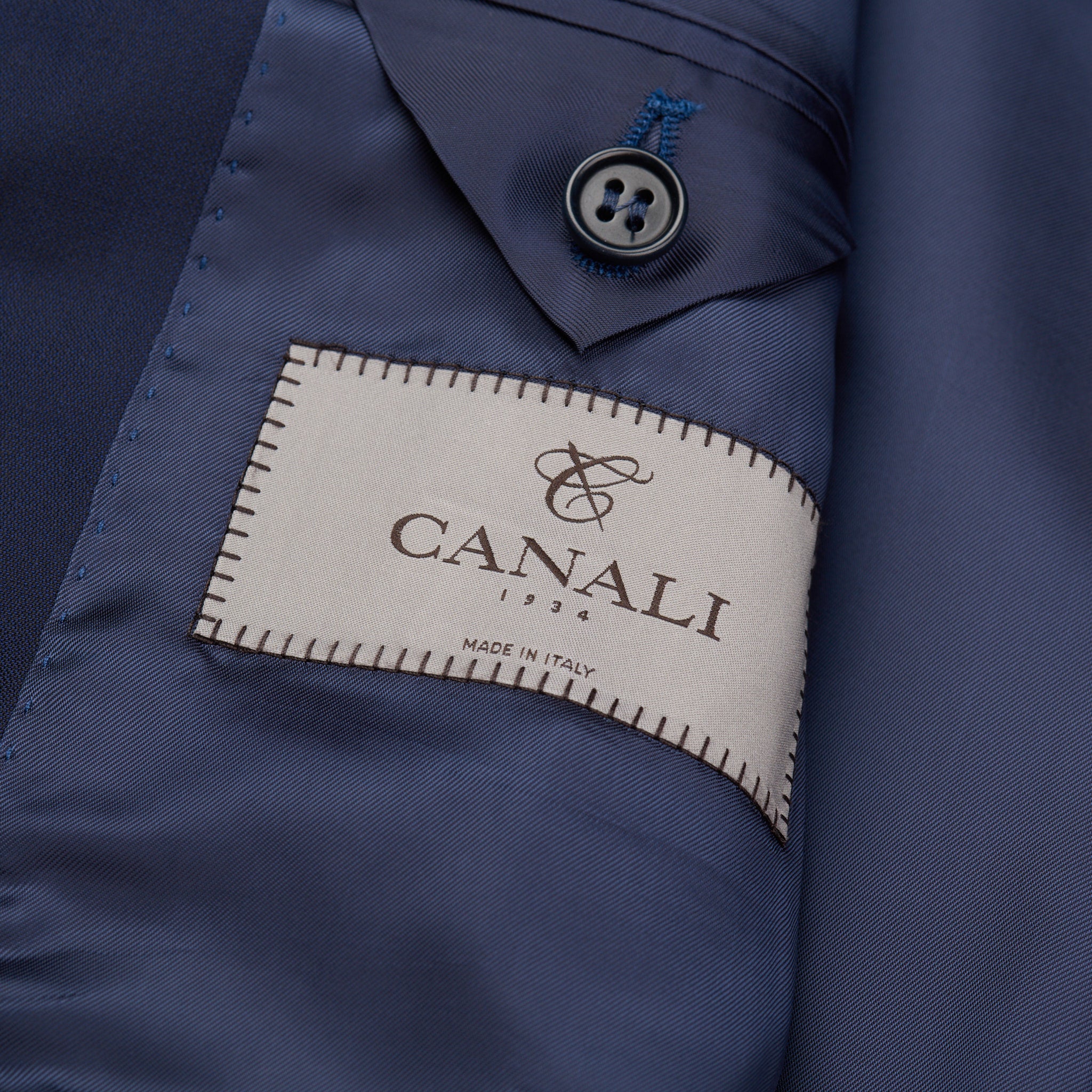 CANALI 1934 Navy Blue Wool Suit EU 56 NEW US 46 Current Model R6 Regular Cut CANALI