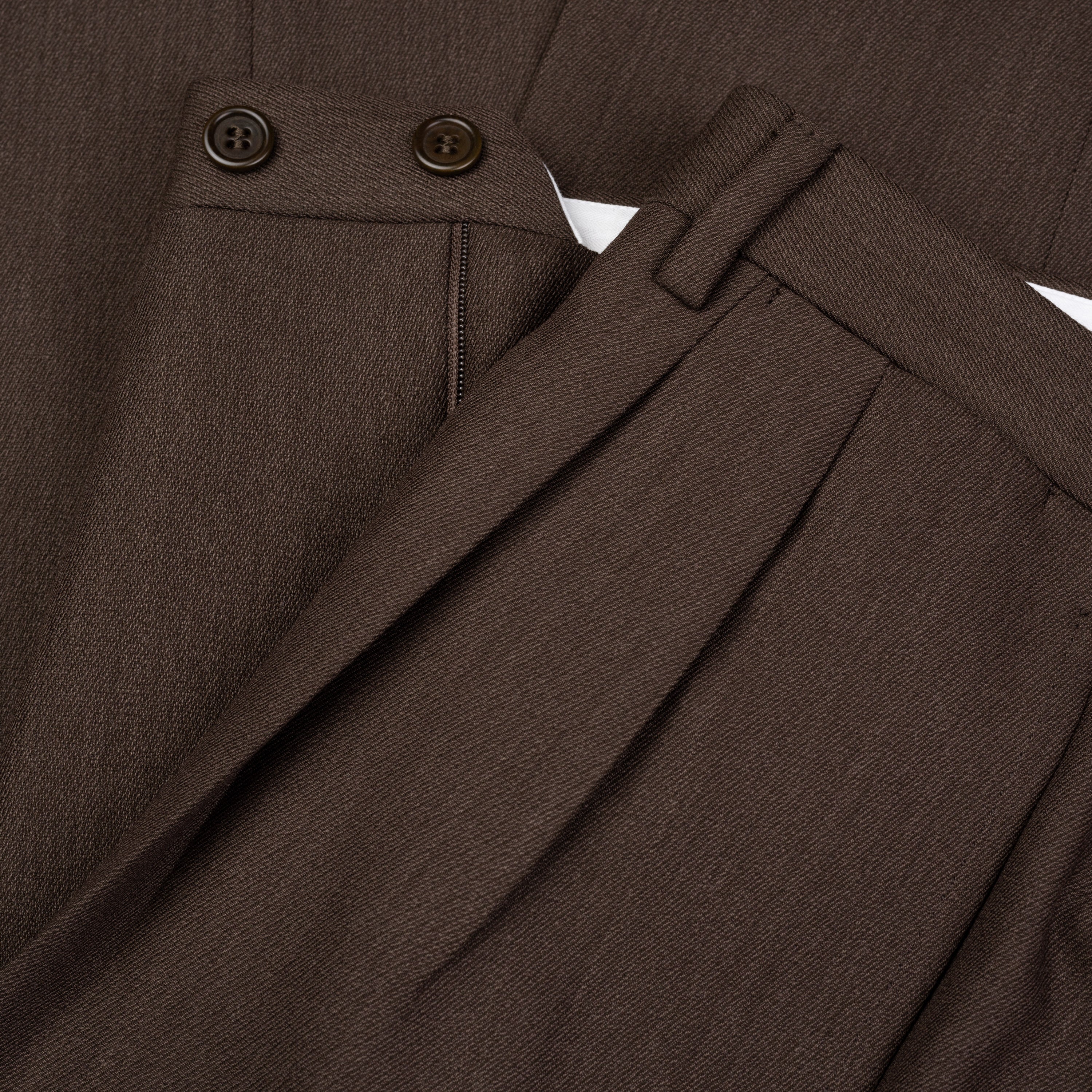 CASTANGIA 1850 Brown Wool Twill 3 Button Suit EU 52 NEW US 42 CASTANGIA