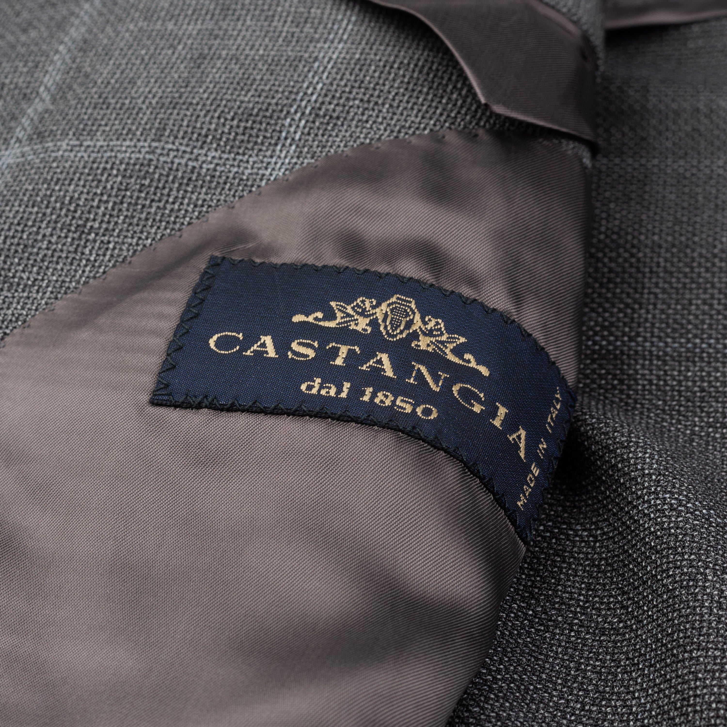 CASTANGIA 1850 Gray Plaid Wool Hopsack Sport Coat Jacket NEW CASTANGIA
